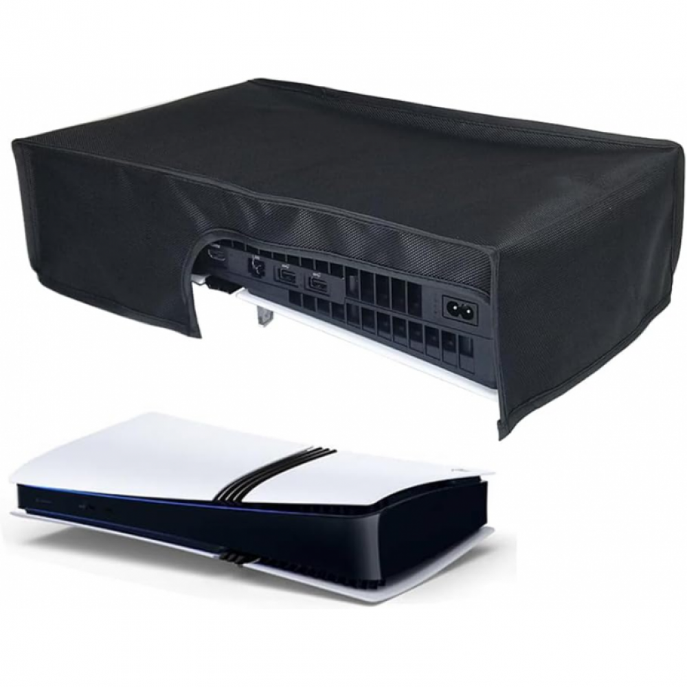 Funda protectora antipolvo para PS5 Pro, funda protectora antipolvo en modo horizontal para consola PS5 Pro Disc & Digital, tela Oxford antiarañazos, impermeable, puerto de cable de fácil acceso