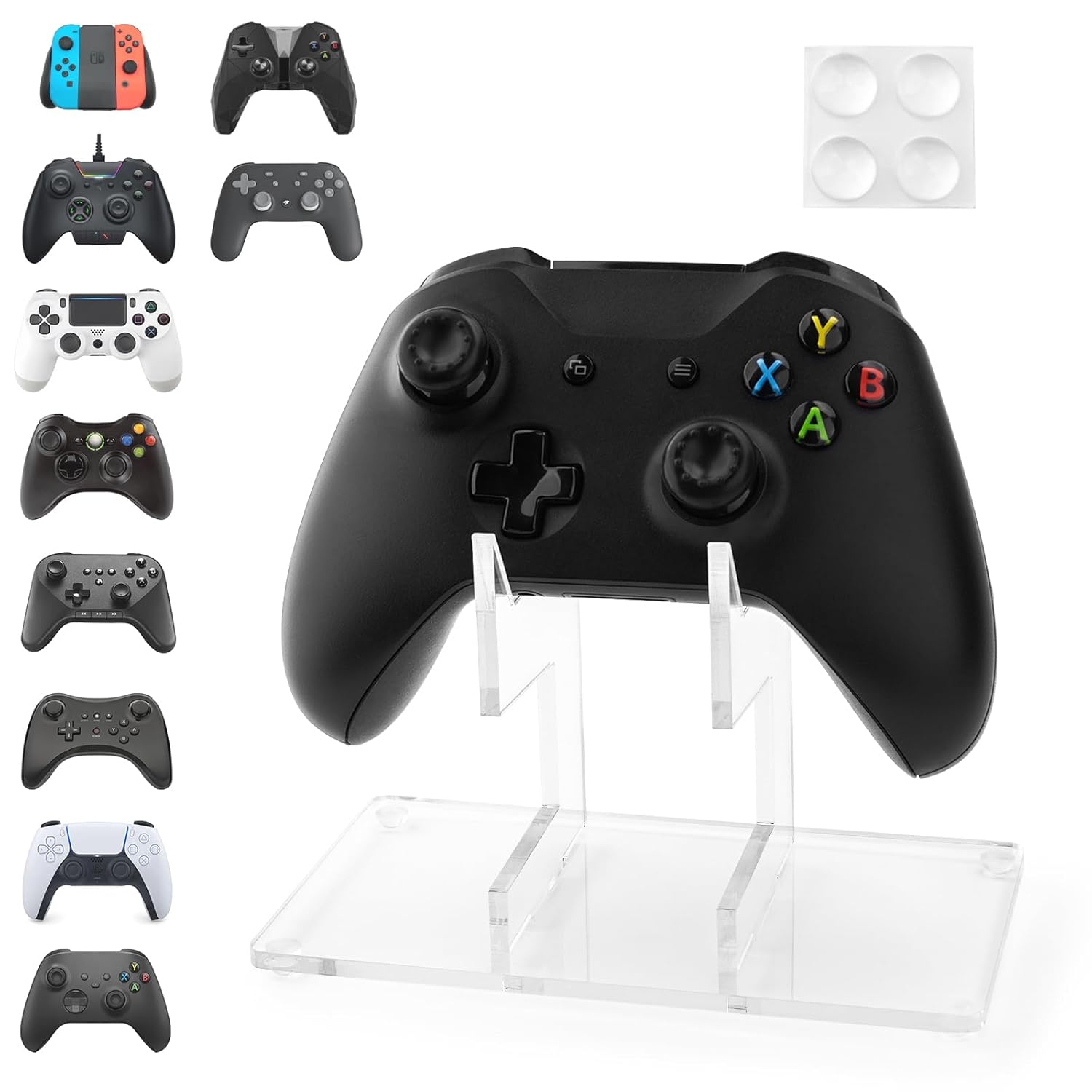 thumbnail image 1 of Soporte universal para mandos Xbox Series X, Xbox 360, Ps5, Ps4, Switch, Steam Controller, mandos para ordenadores de sobremesa, soporte transparente para mandos, 1 of 7