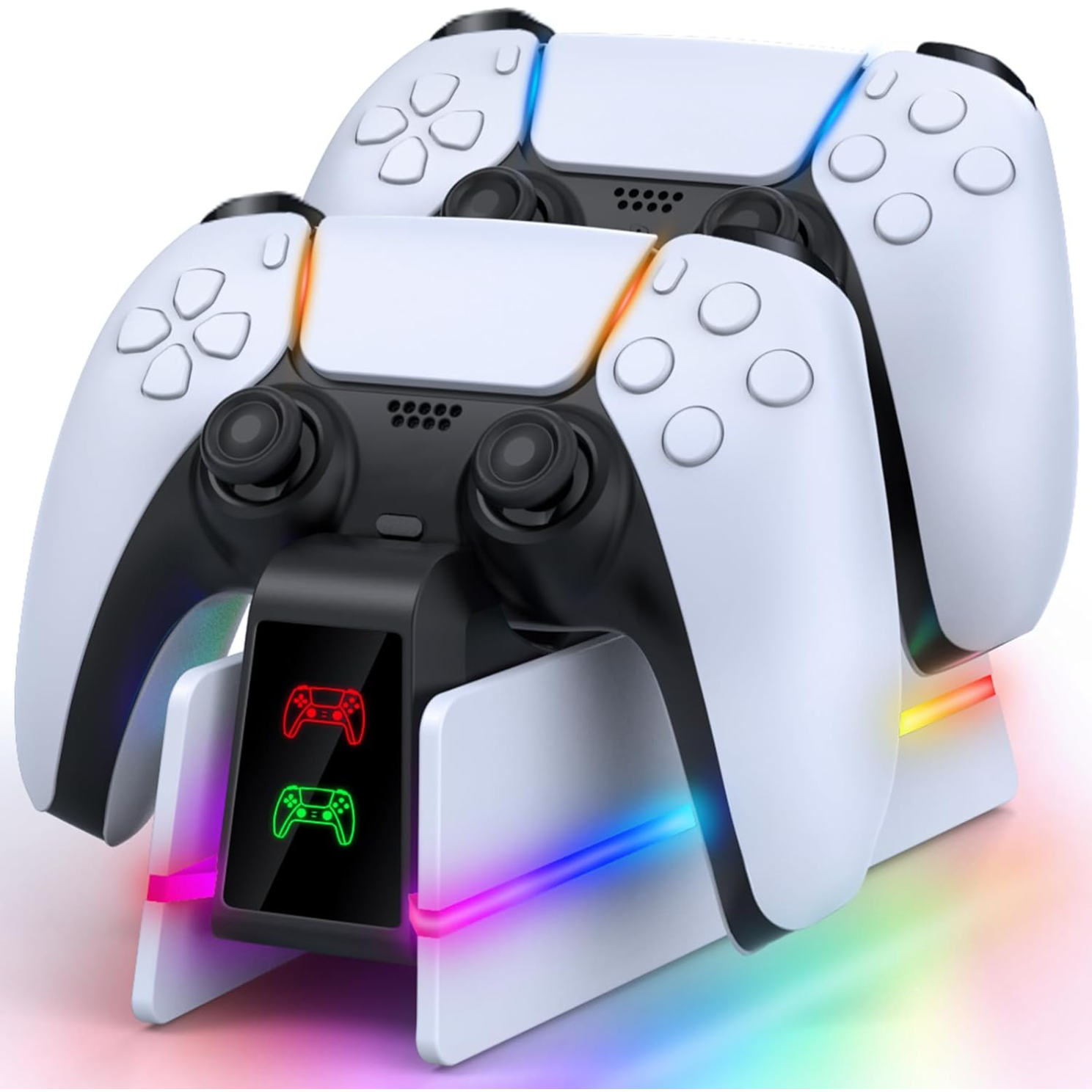 Estación de carga para controladores PS5/Slim/Pro con luces RGB, base de carga rápida - Imagen 9 de 9