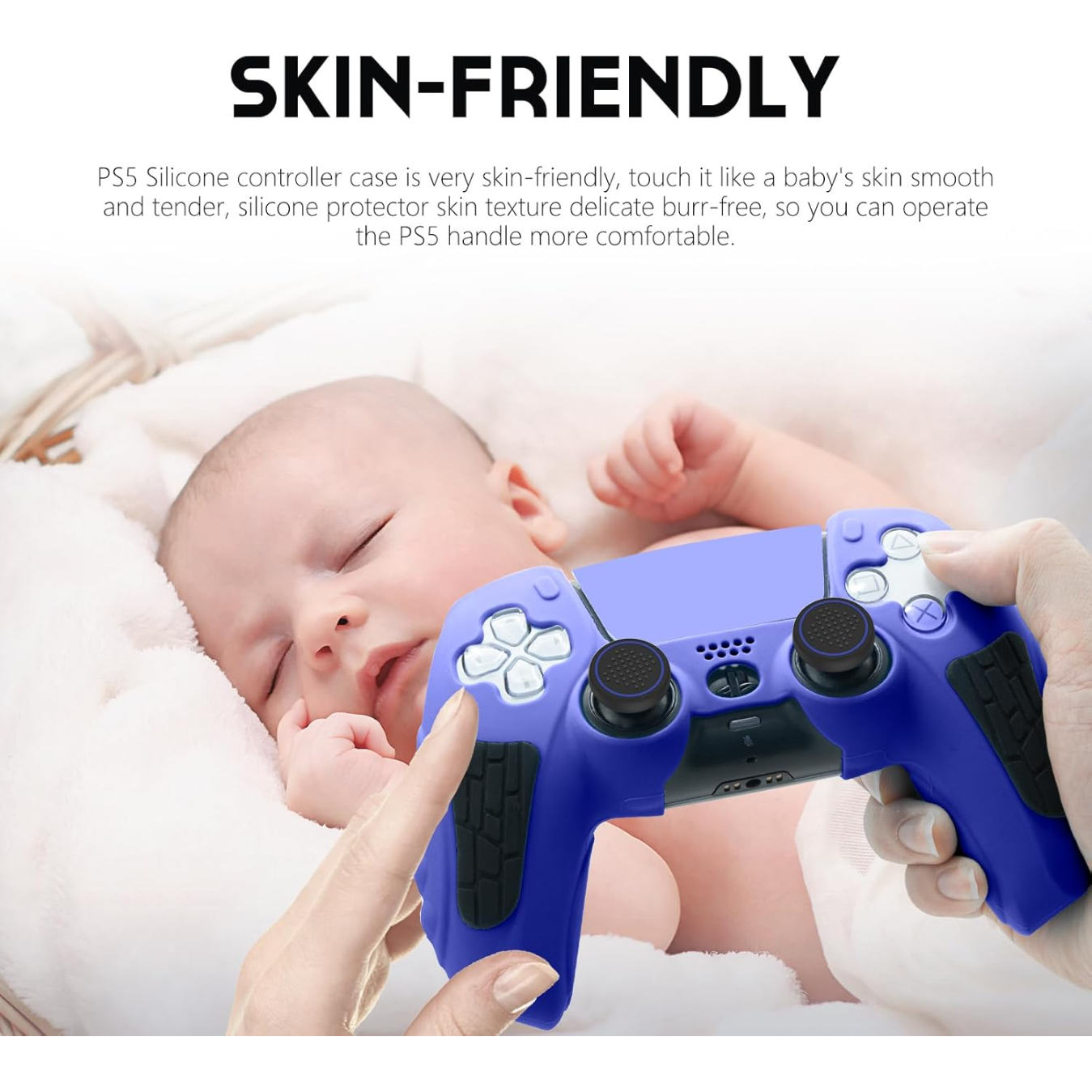 For PS5 Controller Case with Thumb Grip Cover, Joystick Protector and Sticker - Picture 28 of 55