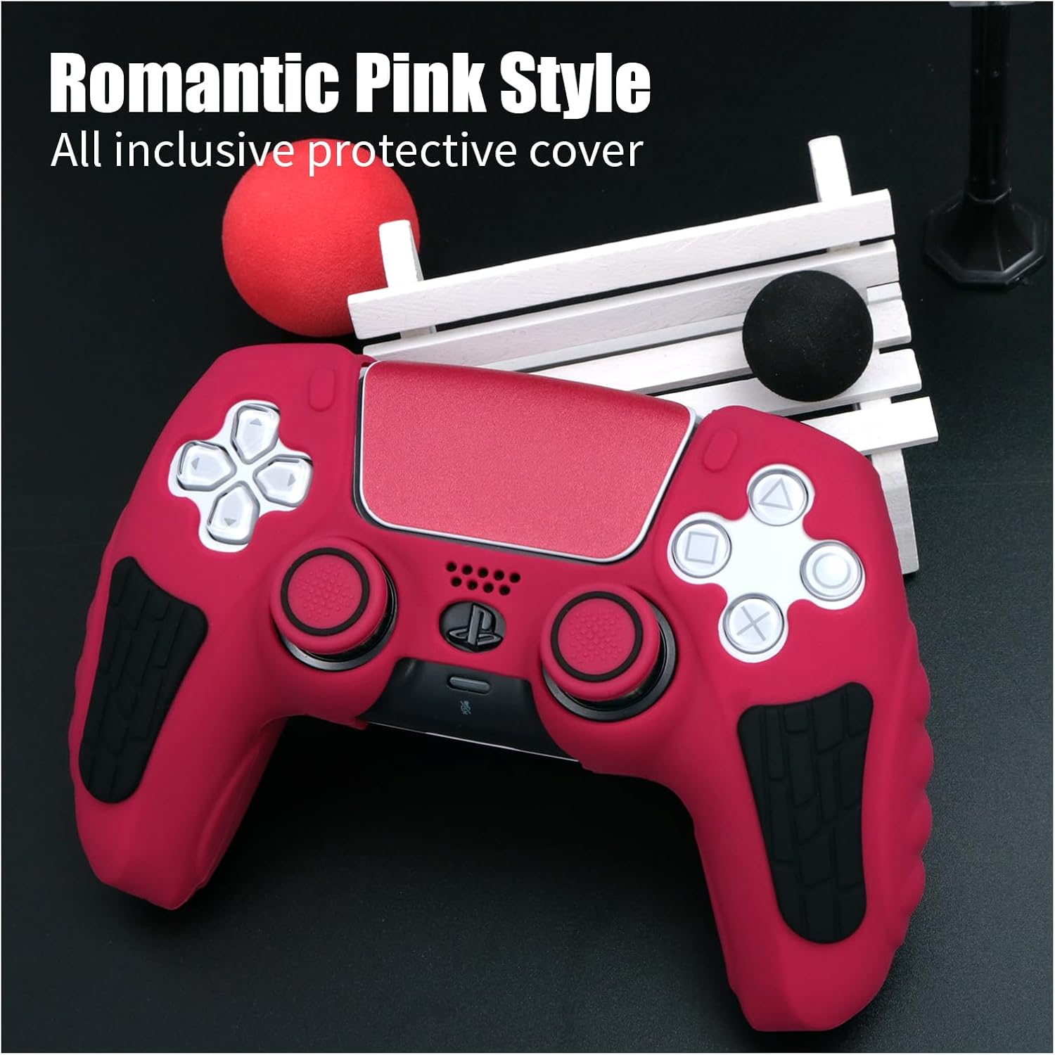 For PS5 Controller Case with Thumb Grip Cover, Joystick Protector and Sticker - Picture 35 of 55