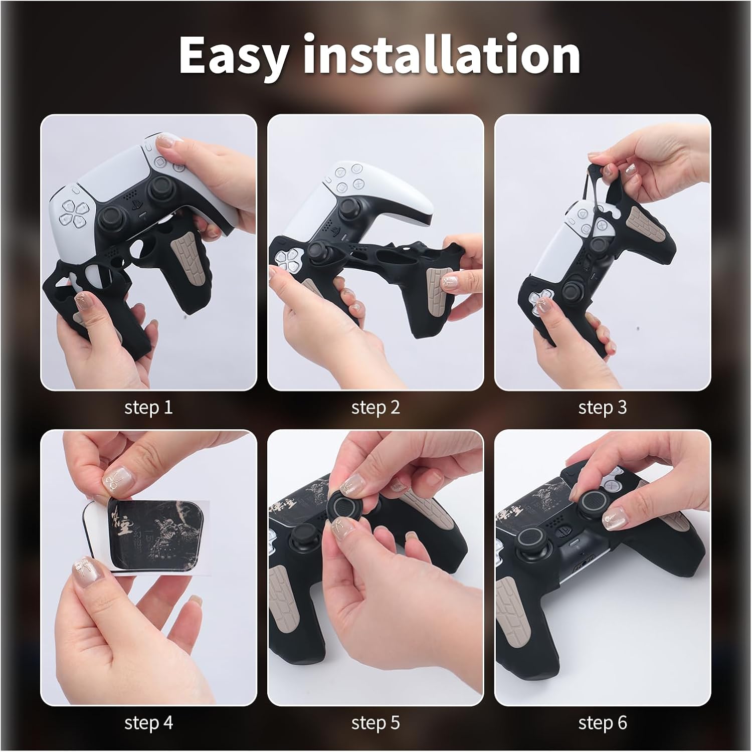 For PS5 Controller Case with Thumb Grip Cover, Joystick Protector and Sticker - Picture 40 of 55