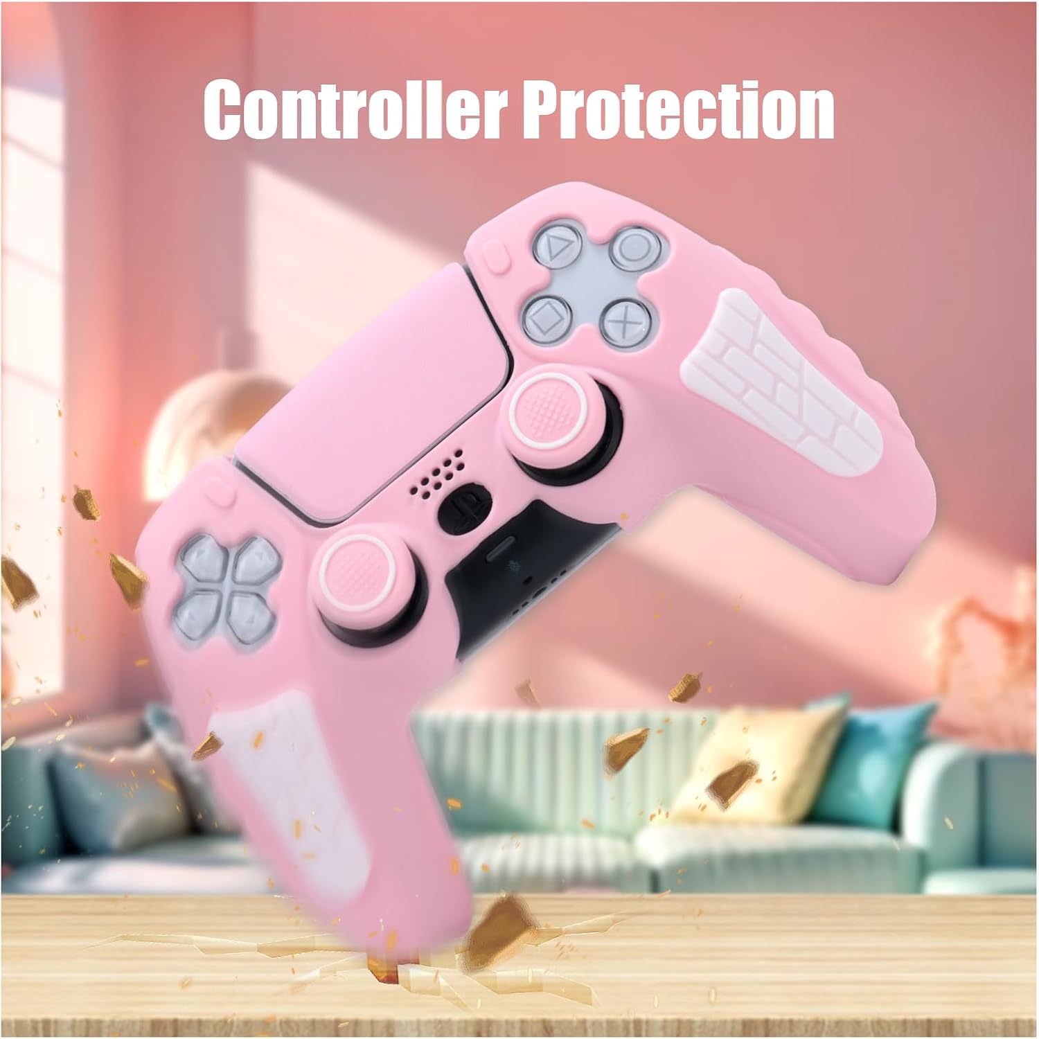 For PS5 Controller Case with Thumb Grip Cover, Joystick Protector and Sticker - Picture 44 of 55