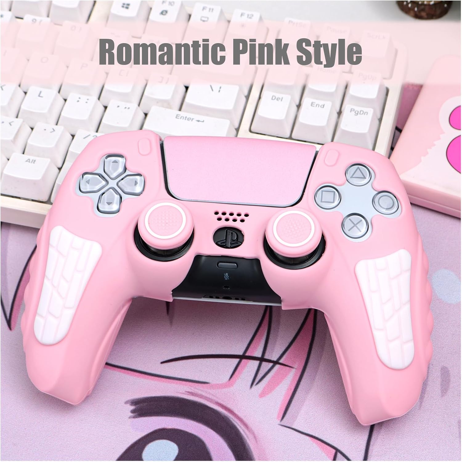 For PS5 Controller Case with Thumb Grip Cover, Joystick Protector and Sticker - Picture 46 of 55