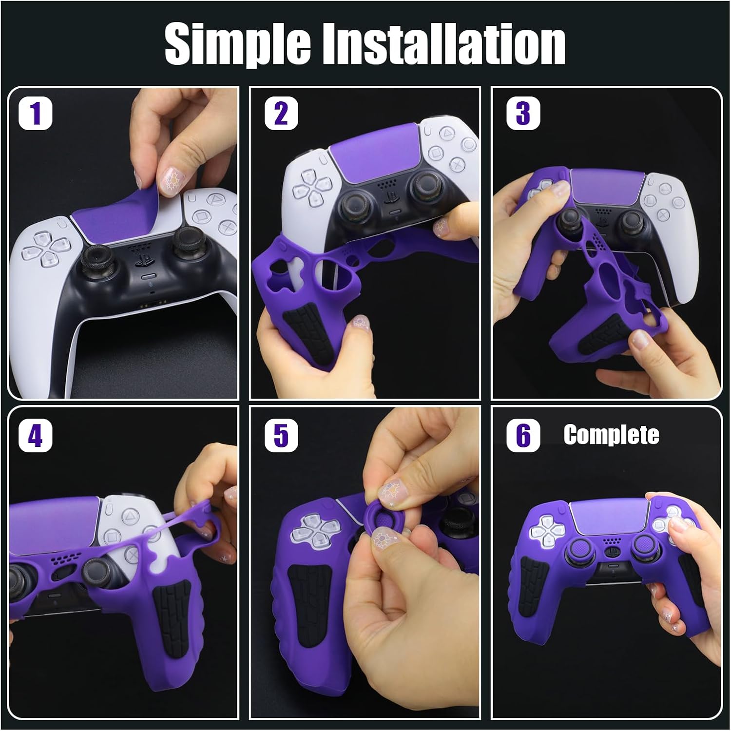 For PS5 Controller Case with Thumb Grip Cover, Joystick Protector and Sticker - Picture 55 of 55
