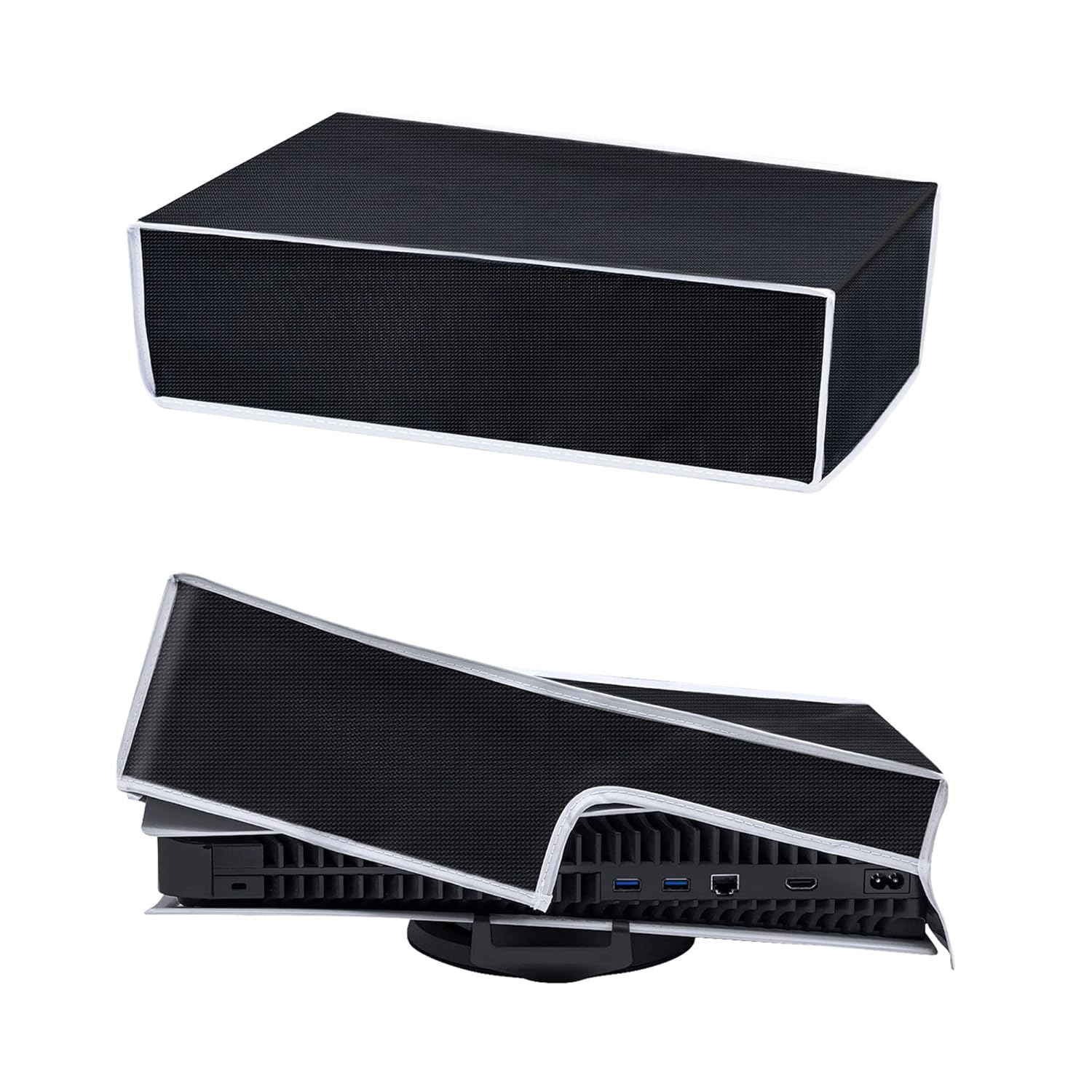 thumbnail image 1 of Funda protectora horizontal contra el polvo para consola PS5. Tejido Oxford 1680D. Antirrayaduras. Impermeable. Diseño con corte trasero. (No apto para PS5 Slim ni PS5 Pro), 1 of 7