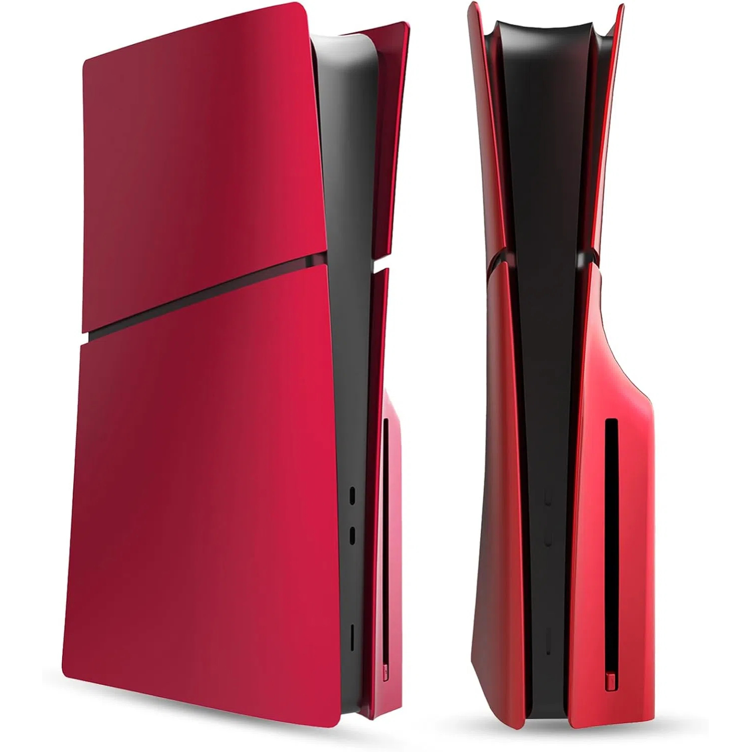thumbnail image 1 of Carcasa frontal para PS5 Slim Disc Edition - Cubierta de ABS con acabado mate, incluye 2 fundas de silicona para mandos para una mayor protección, 1 of 5