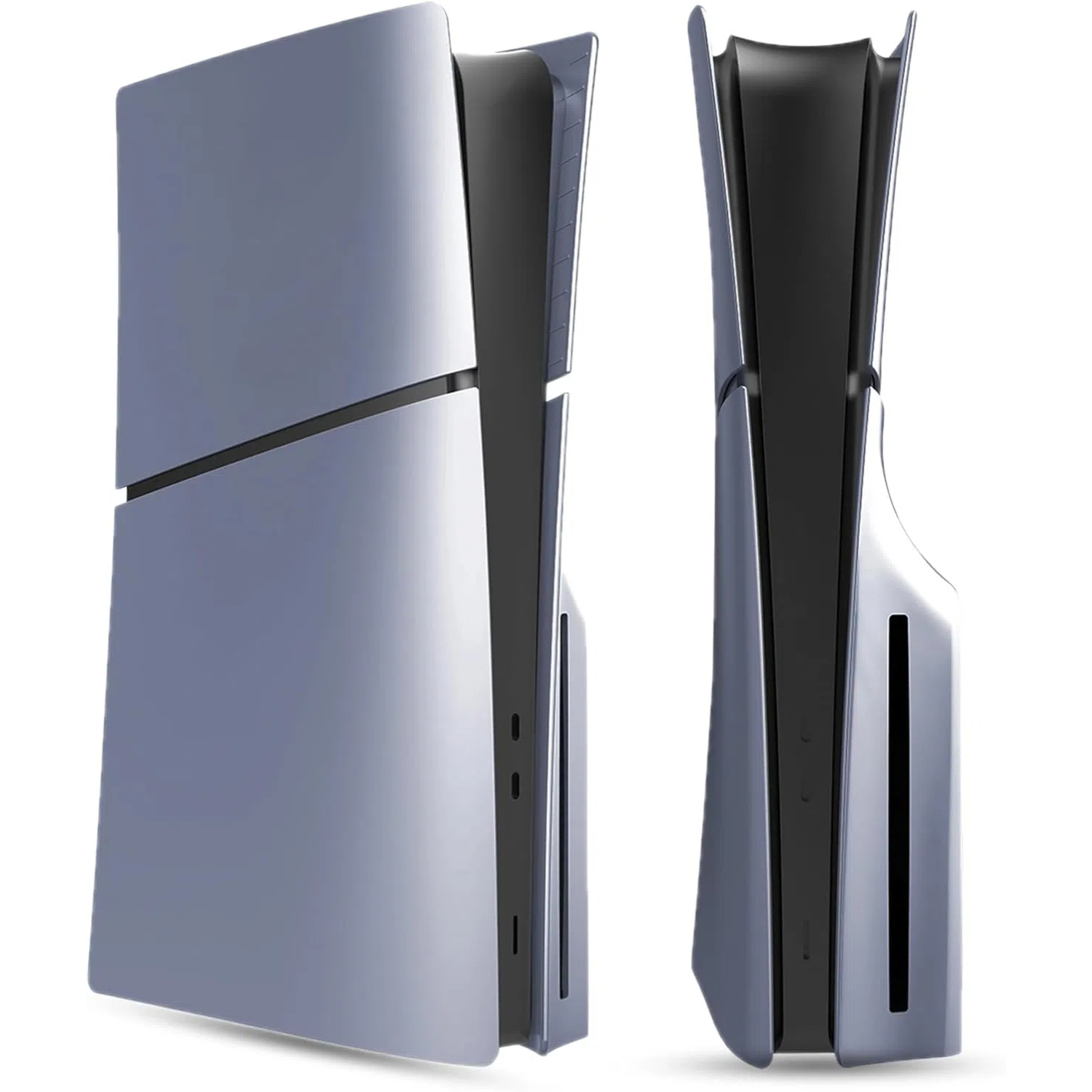 thumbnail image 1 of Carcasa frontal para PS5 Slim Disc Edition - Cubierta de ABS con acabado mate, incluye 2 fundas de silicona para mandos para una mayor protección, 1 of 5