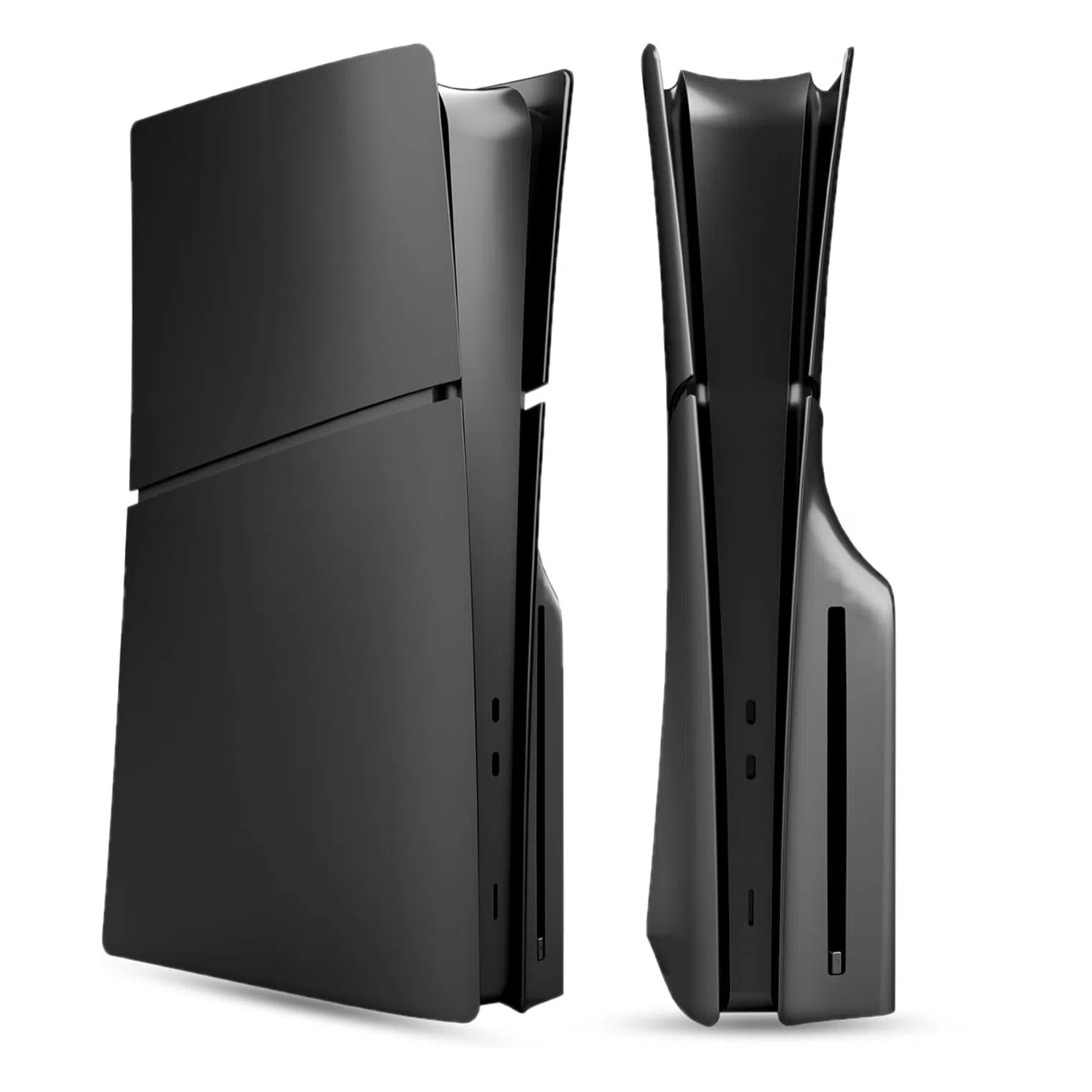 thumbnail image 1 of Carcasa frontal para PS5 Slim Disc Edition - Cubierta de ABS con acabado mate, incluye 2 fundas de silicona para mandos para una mayor protección, 1 of 5