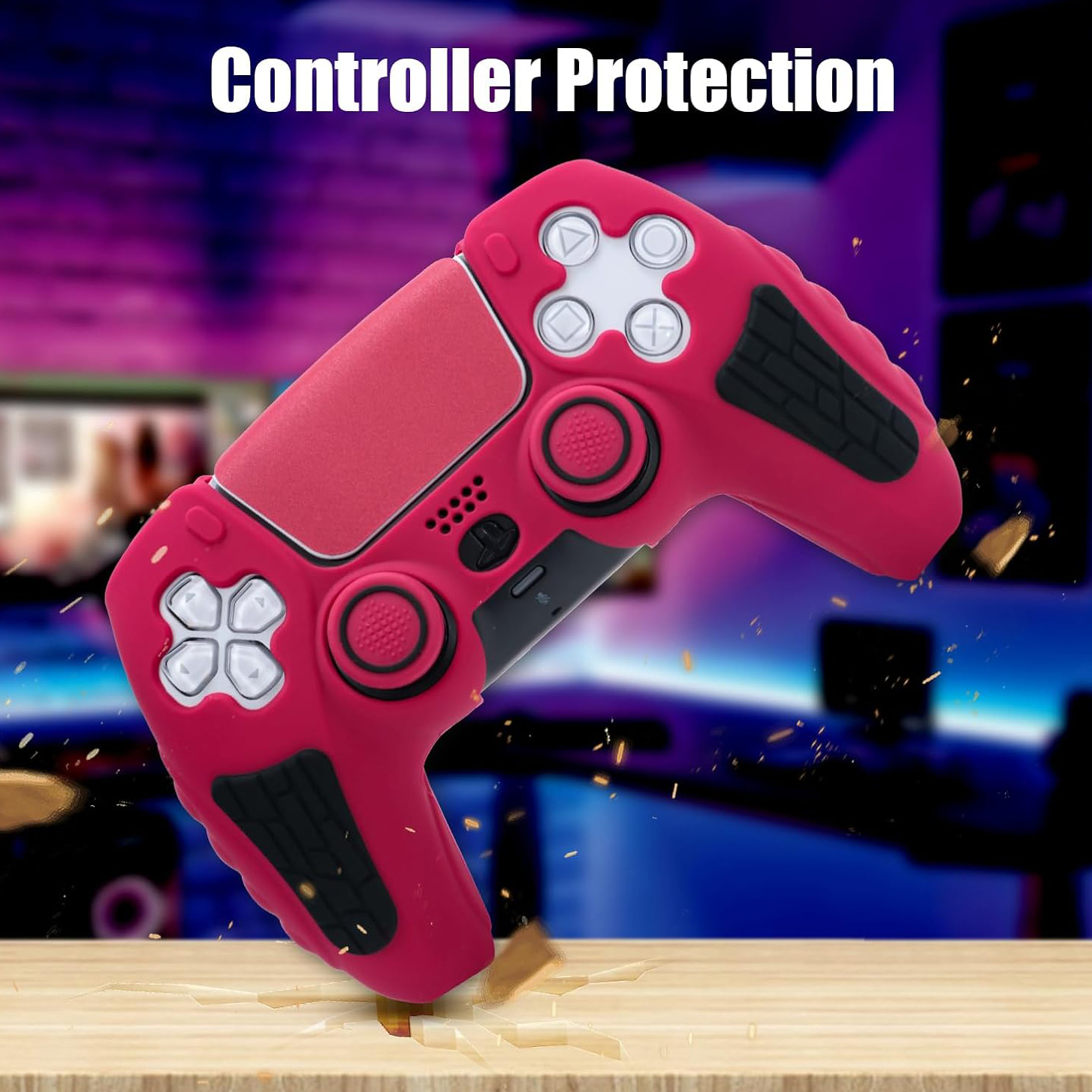 For PS5 Controller Case with Thumb Grip Cover, Joystick Protector and Sticker - Picture 34 of 55