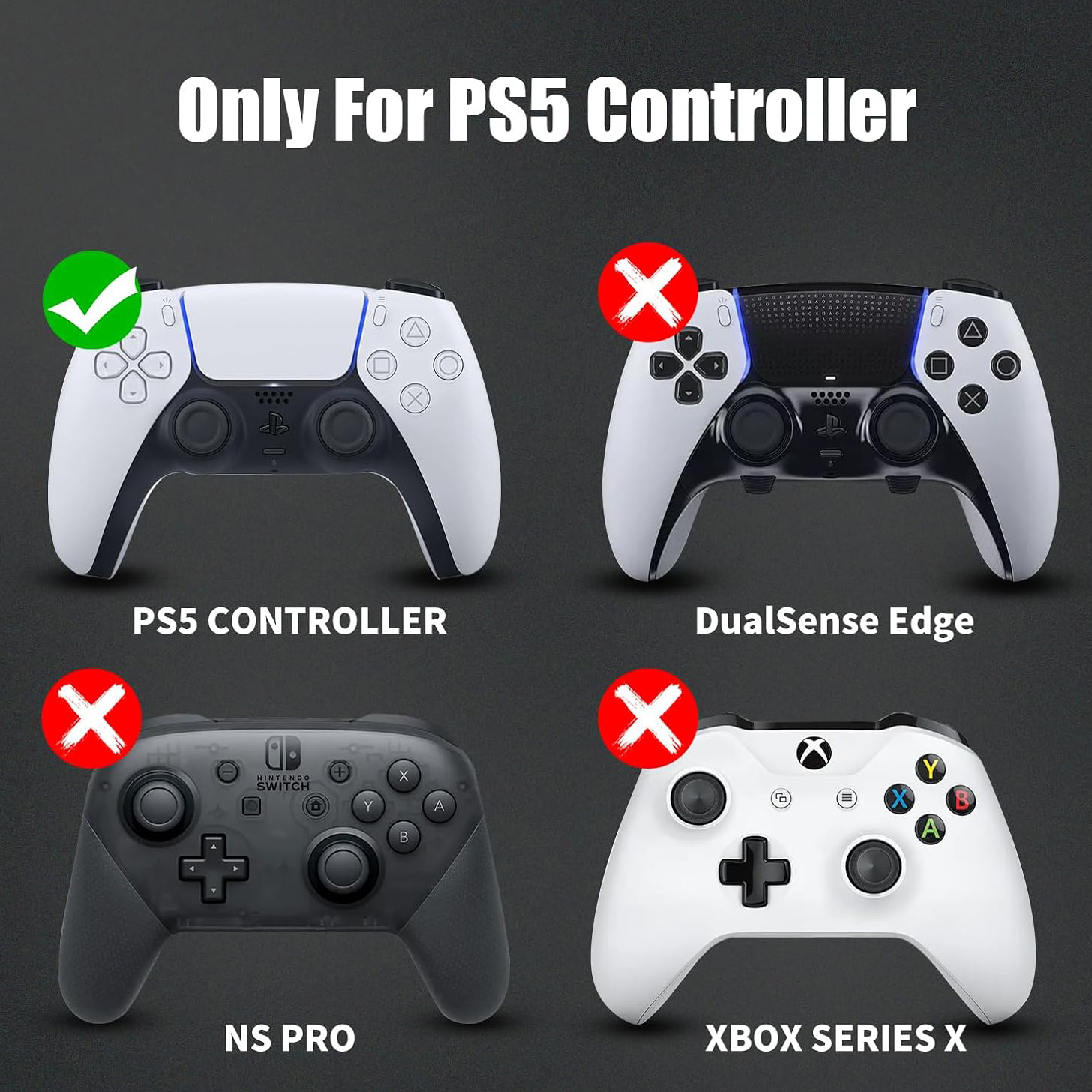 For PS5 Controller Case with Thumb Grip Cover, Joystick Protector and Sticker - Picture 39 of 55