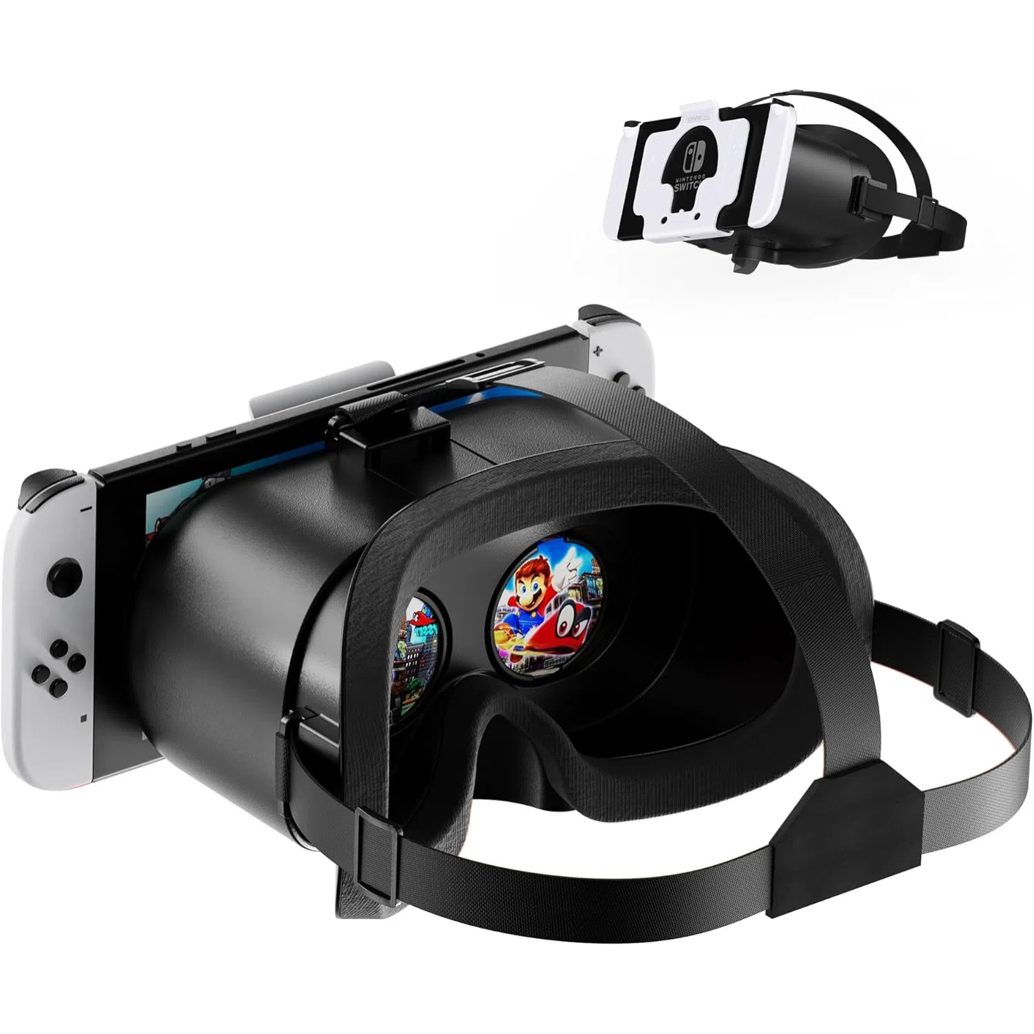 thumbnail image 1 of Gafas de realidad virtual para Nintendo Switch y Switch OLED, con lentes HD ajustables, cómoda correa para la cabeza, gafas 3D Labo VR Kit para accesorios Switch, 1 of 7
