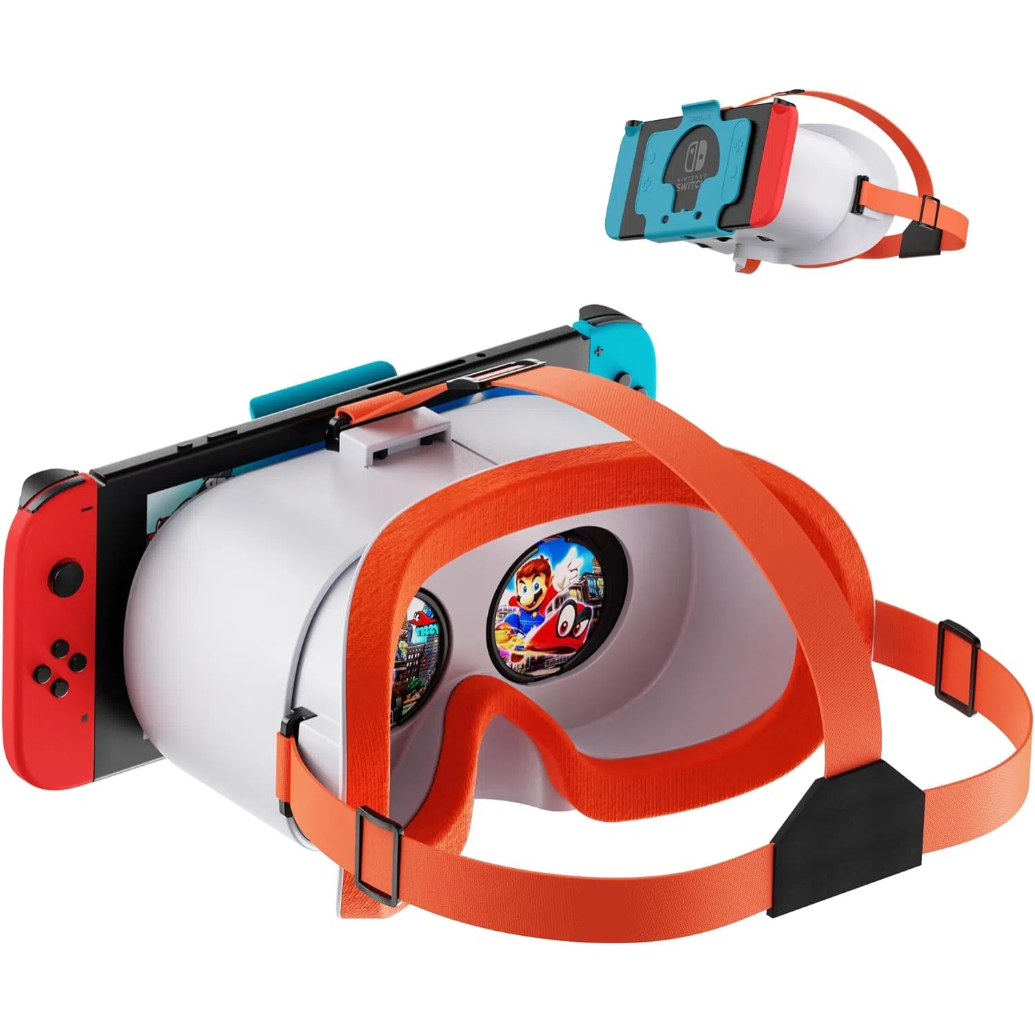 thumbnail image 1 of Gafas de realidad virtual para Nintendo Switch y Switch OLED, con lentes HD ajustables, cómoda correa para la cabeza, gafas 3D Labo VR Kit para accesorios Switch, 1 of 7