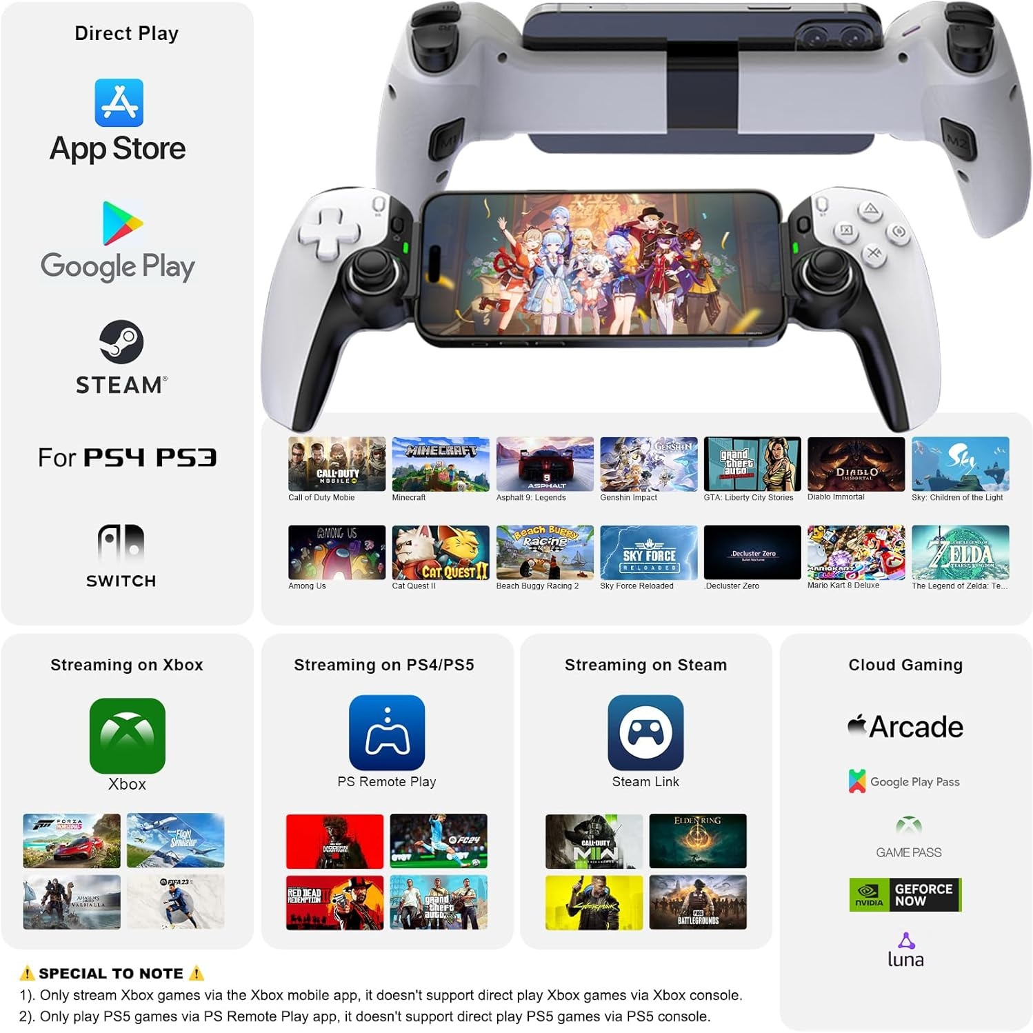 Wireless Game Controller Compatible with iPhone/iPad/Android/Tablet Switch、PS4 - Picture 29 of 29