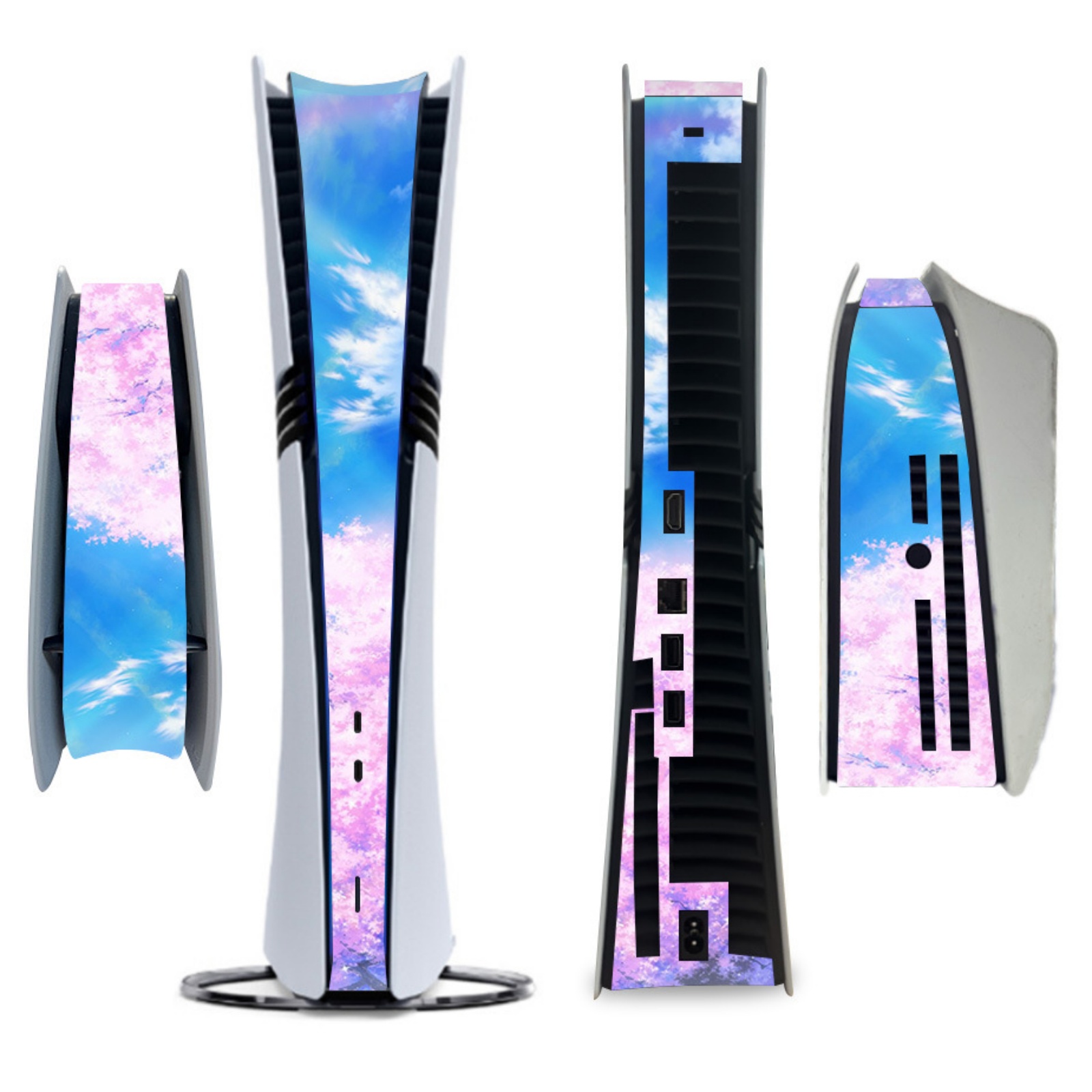 Pegatina protectora central para PS5 Pro versión digital y versión disco, diseño resistente al polvo y a los arañazos, película protectora central para consola