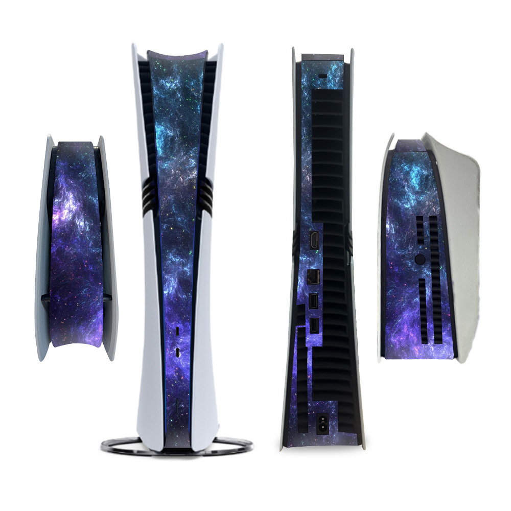 Pegatina protectora central para PS5 Pro versión digital y versión disco, diseño resistente al polvo y a los arañazos, película protectora central para consola