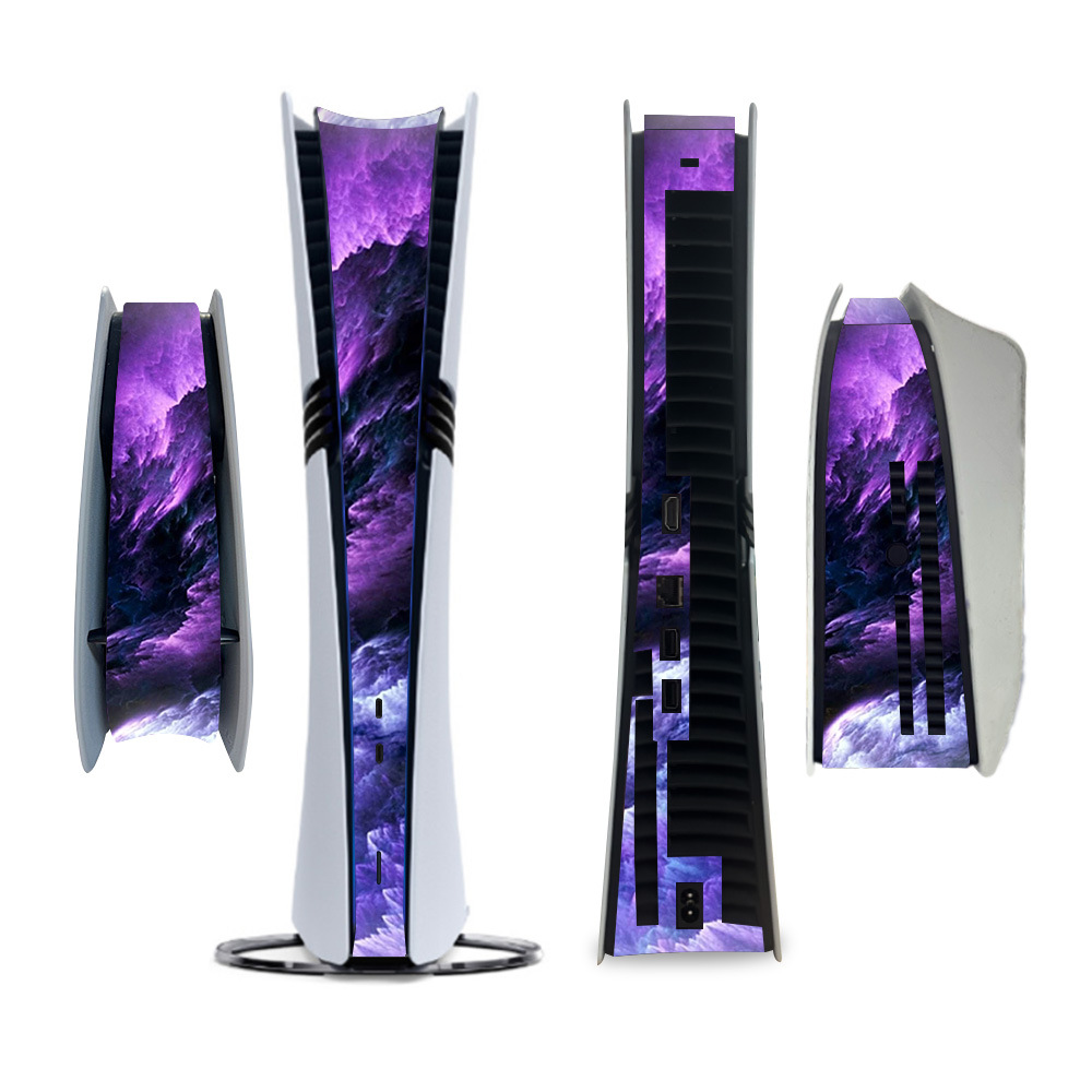 Pegatina protectora central para PS5 Pro versión digital y versión disco, diseño resistente al polvo y a los arañazos, película protectora central para consola