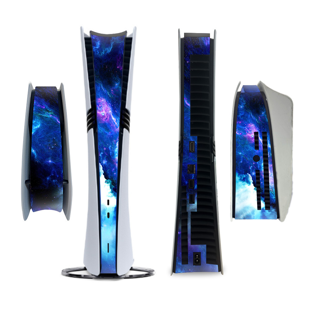 Pegatina protectora central para PS5 Pro versión digital y versión disco, diseño resistente al polvo y a los arañazos, película protectora central para consola