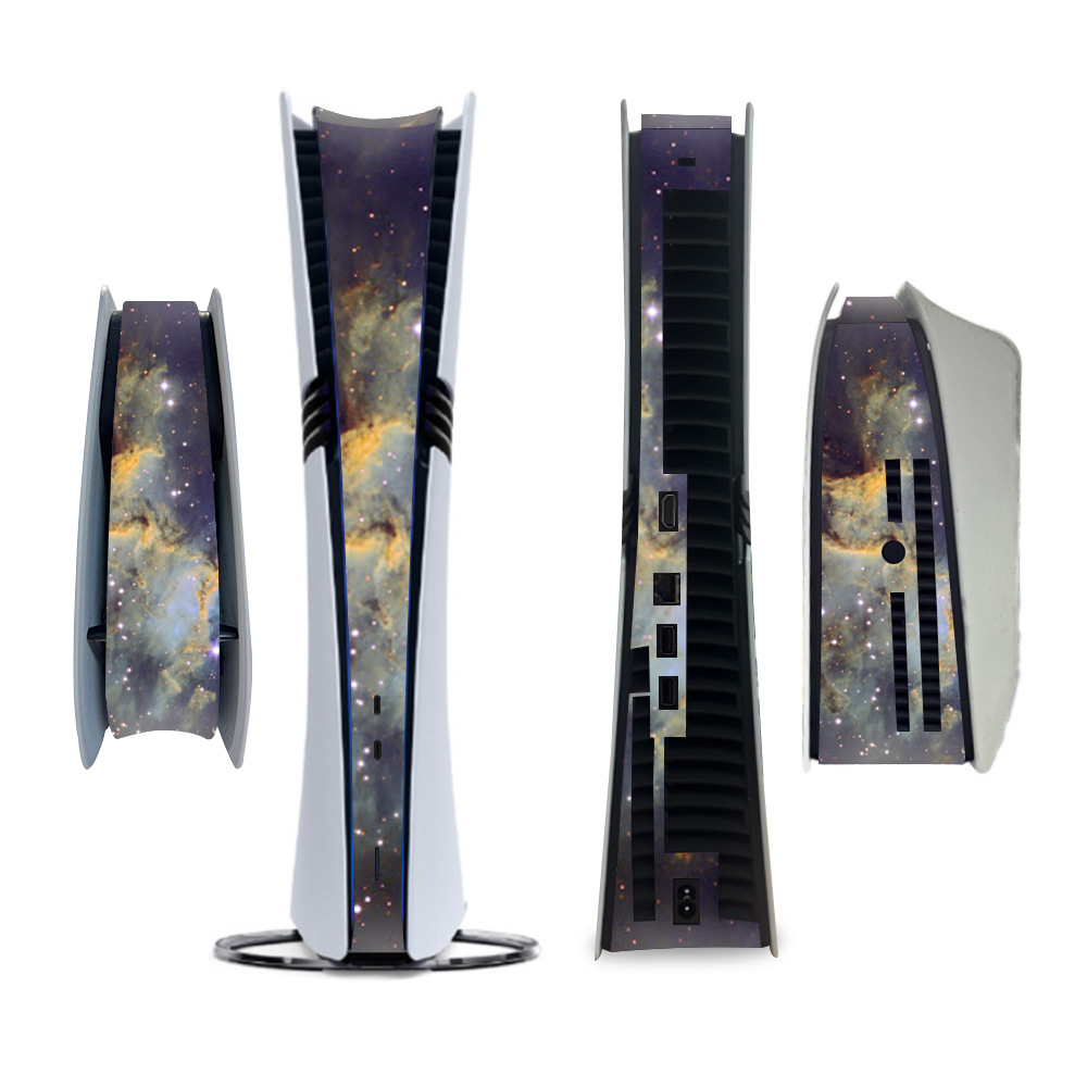 Pegatina protectora central para PS5 Pro versión digital y versión disco, diseño resistente al polvo y a los arañazos, película protectora central para consola