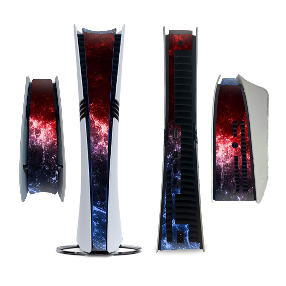 Pegatina protectora central para PS5 Pro versión digital y versión disco, diseño resistente al polvo y a los arañazos, película protectora central para consola
