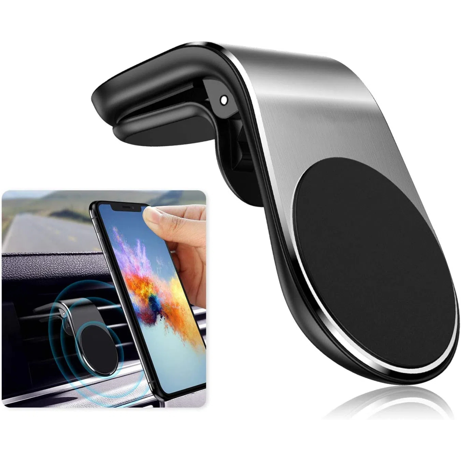 Soporte magnético para teléfono móvil y GPS para rejilla de ventilación del coche, compatible con varios smartphones