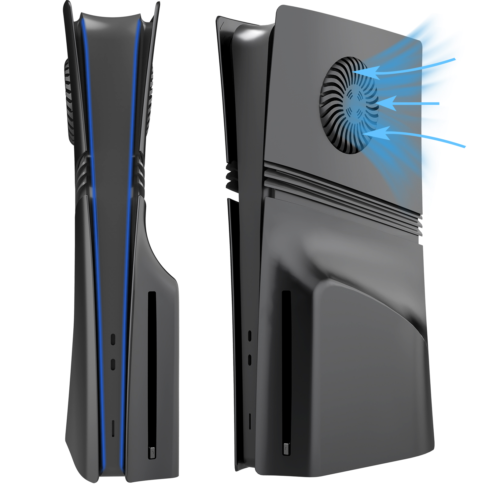 Replacement Shell for PS5 Pro with Cooling Vents, Anti-scratch ABS Panel