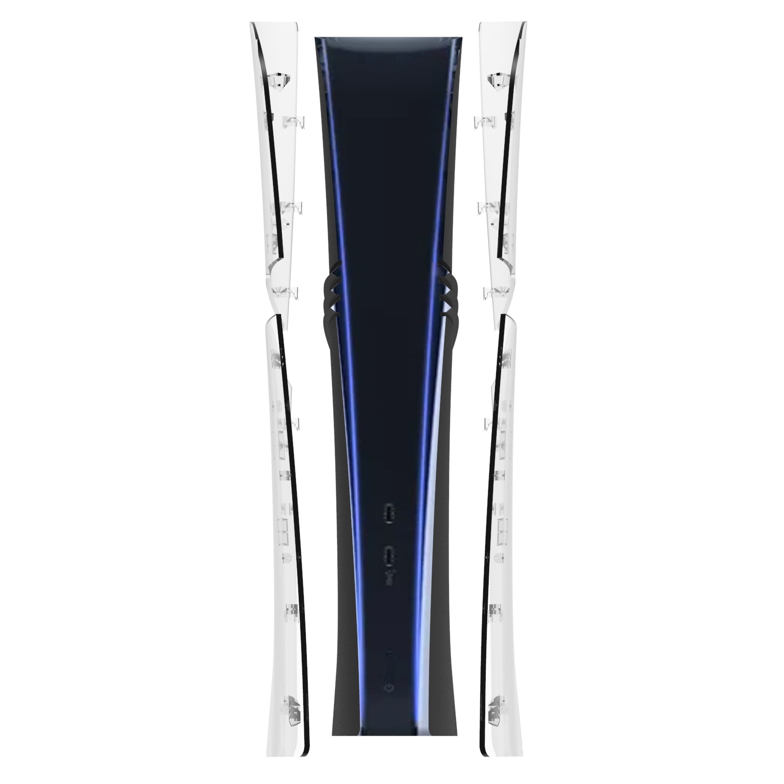 Funda transparente para PS5 Pro, carcasa de repuesto Accesorios para juegos PS5 Pro, panel lateral rígido y resistente a los golpes de ABS
