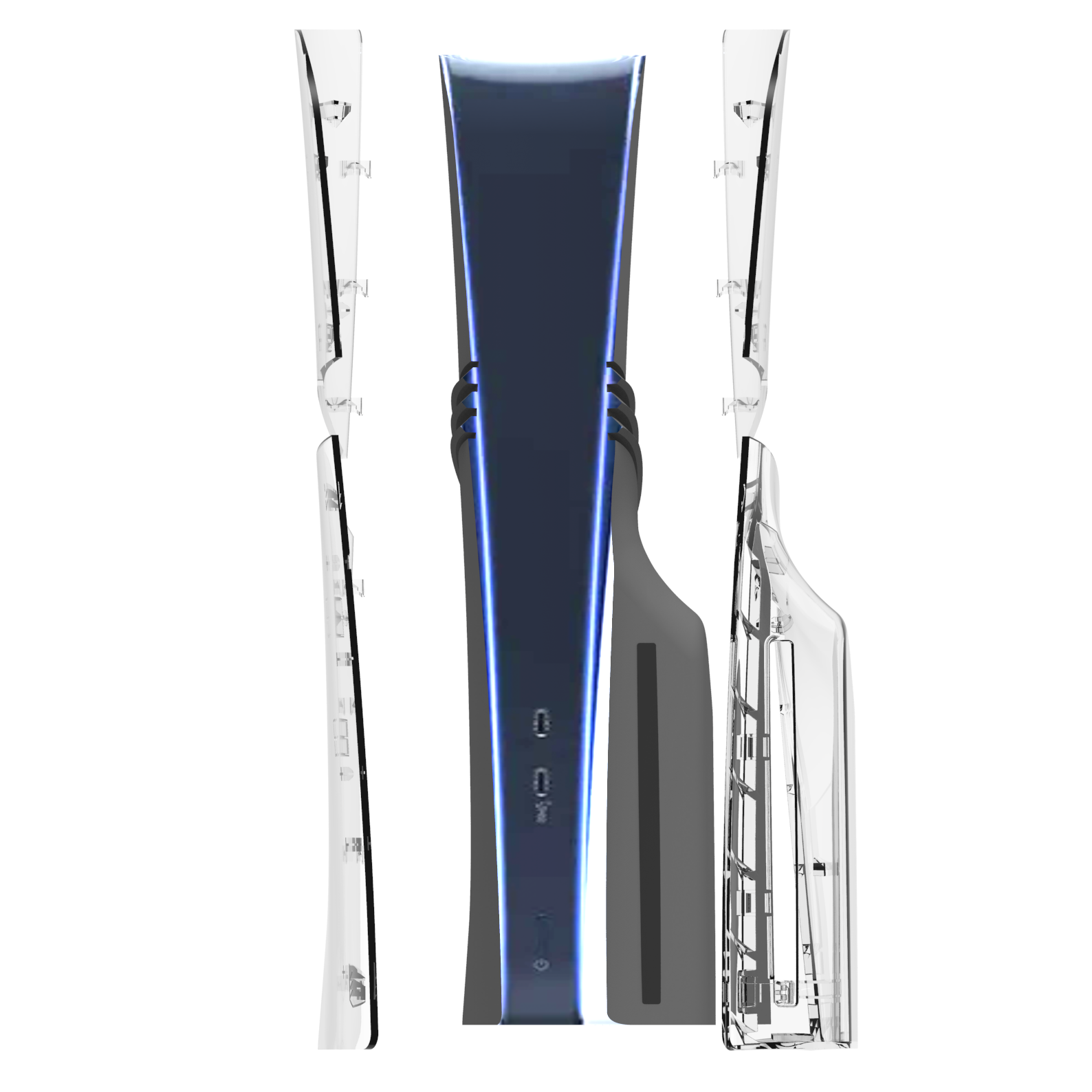 thumbnail image 1 of Funda transparente para PS5 Pro, carcasa de repuesto Accesorios para juegos PS5 Pro, panel lateral rígido y resistente a los golpes de ABS, 1 of 6