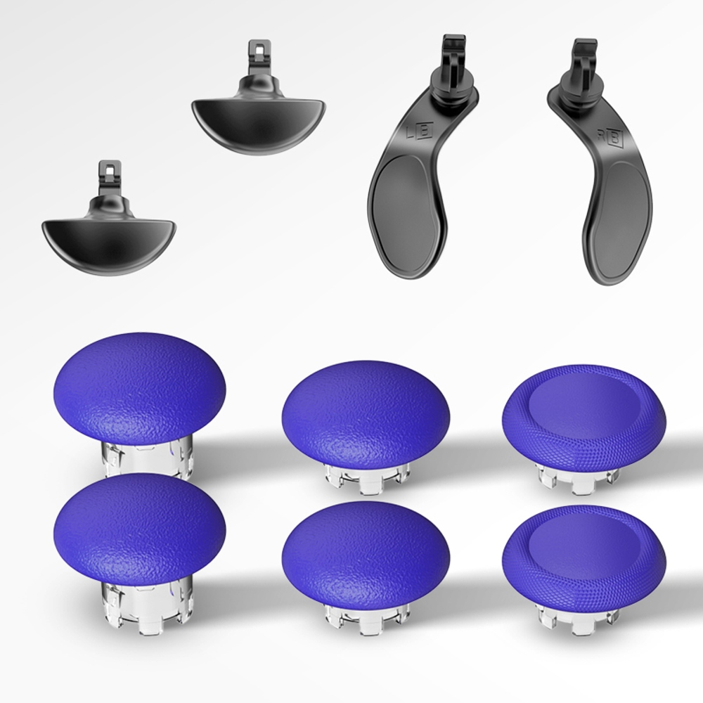 thumbnail image 1 of Kit de tapas metálicas para joystick y botón trasero compatible con el mando Edge de PS5: cubierta para palanca de pulgar con forma de seta, palanca basculante 3D, 1 of 6