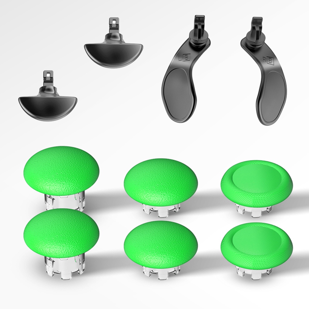 thumbnail image 1 of Kit de tapas metálicas para joystick y botón trasero compatible con el mando Edge de PS5: cubierta para palanca de pulgar con forma de seta, palanca basculante 3D, 1 of 6