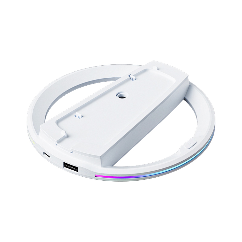 Soporte de refrigeración vertical LED RGB compatible con PlayStation 5 Slim/Pro: base antideslizante y estable para accesorios de consolas PS5 Slim y Pro