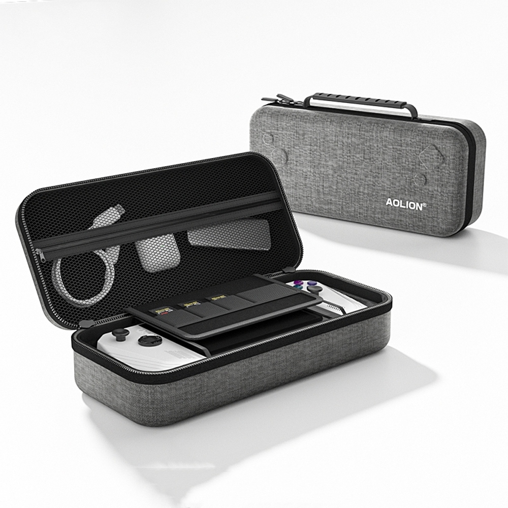 Compatible con la funda rígida EVA para ROG Ally para accesorios de carga, protección anticaída, bolsa de almacenamiento duradera, organizador de viaje portátil