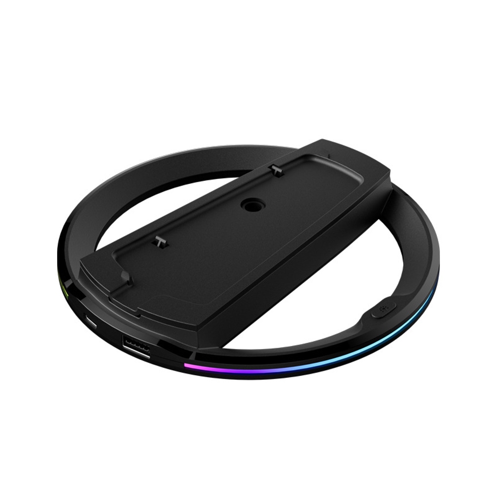 thumbnail image 1 of Soporte de refrigeración vertical LED RGB compatible con PlayStation 5 Slim/Pro: base antideslizante y estable para accesorios de consolas PS5 Slim y Pro, 1 of 7