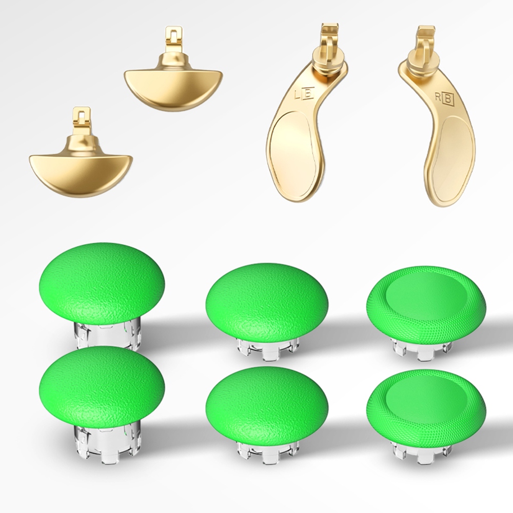 thumbnail image 1 of Kit de tapas metálicas para joystick y botón trasero compatible con el mando Edge de PS5: cubierta para palanca de pulgar con forma de seta, palanca basculante 3D, 1 of 6