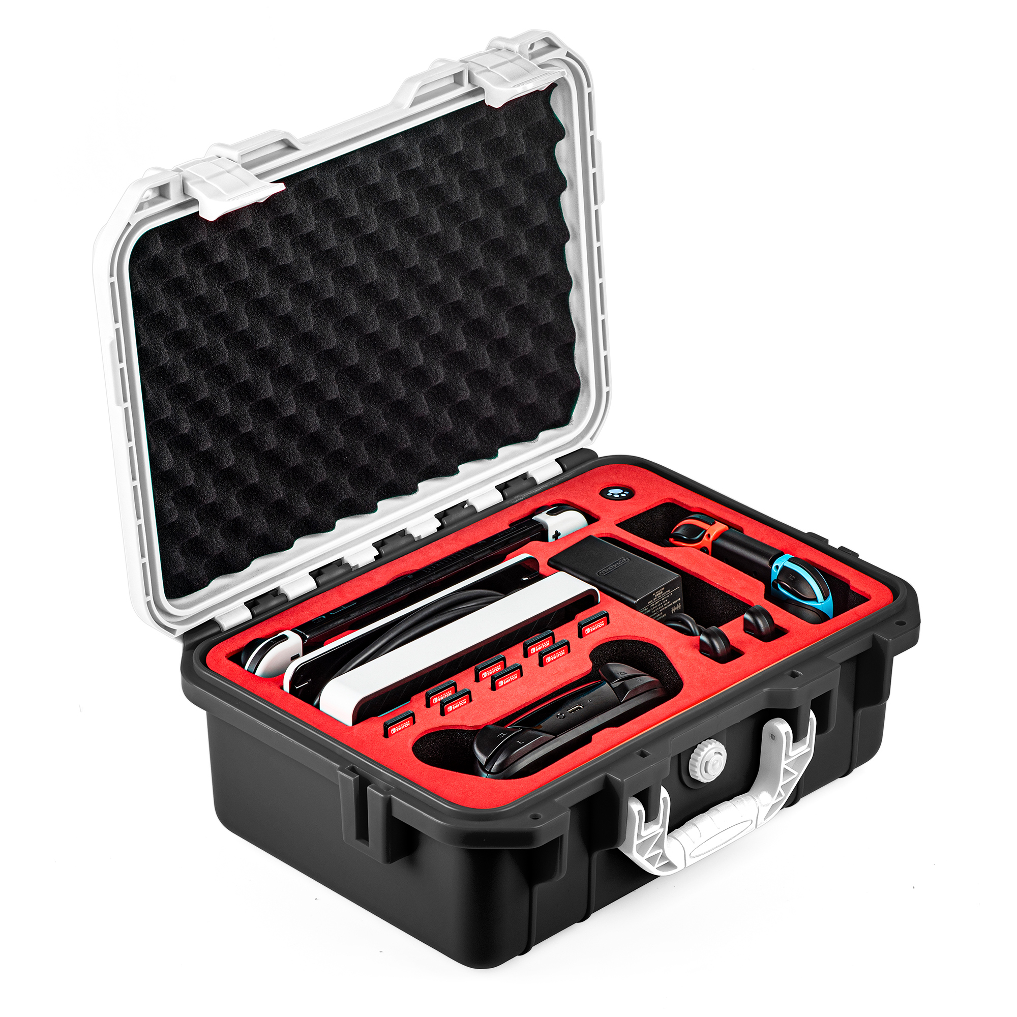 Estuche protector impermeable para la consola Nintendo Switch: maleta de viaje portátil con diseño resistente para accesorios de consolas de videojuegos