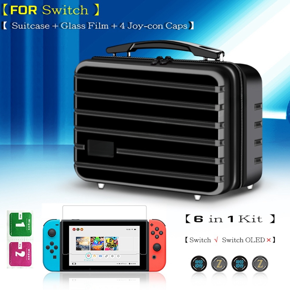 thumbnail image 1 of Compatible con Nintendo Switch Estuche de viaje OLED Kit de accesorios 6 en 1 con protector de pantalla y bolsa de almacenamiento portátil, 1 of 5