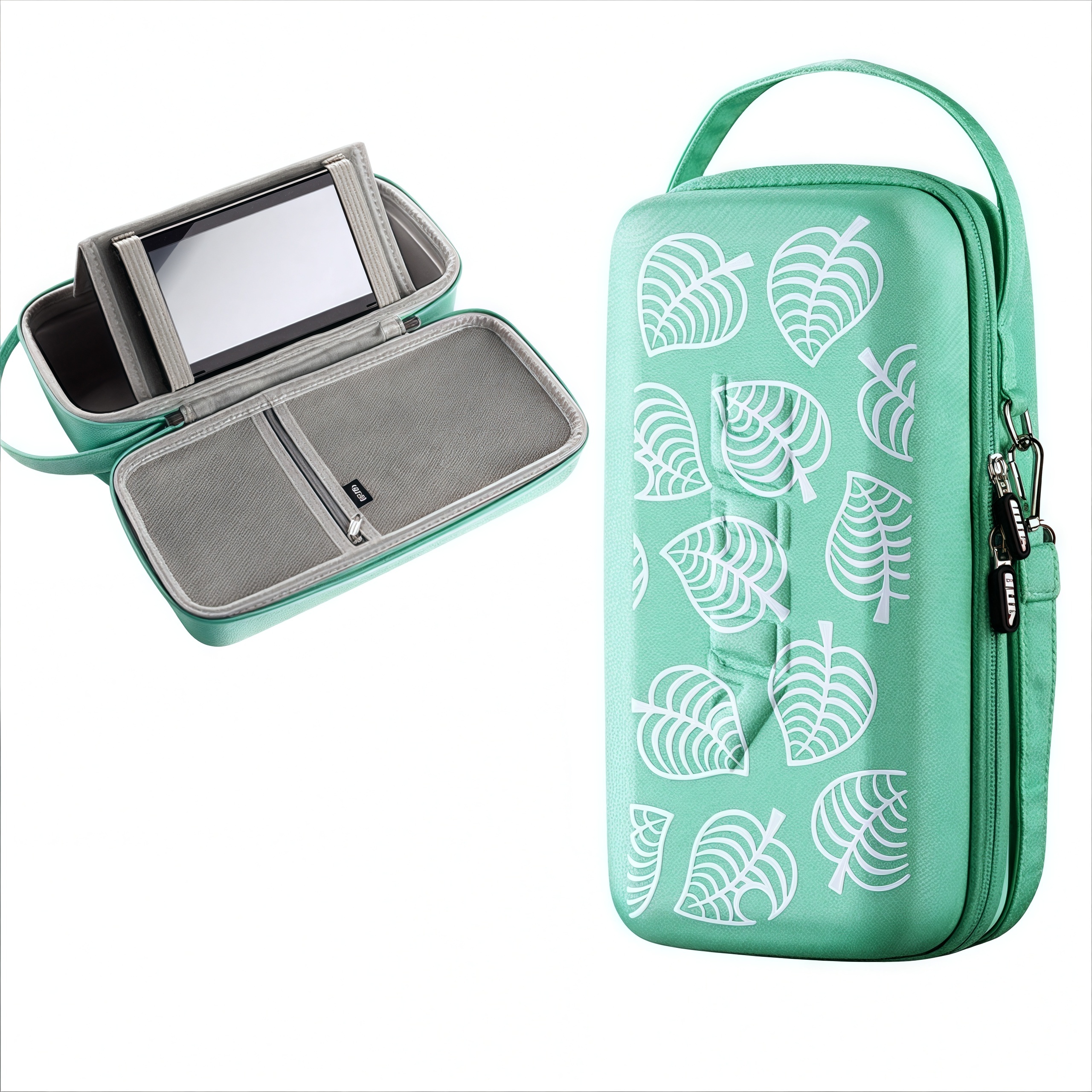 thumbnail image 1 of Estuche rígido protector y organizador compatible con Nintendo Switch OLED con sistema de almacenamiento 12 en 1, carcasa de EVA y tejido Oxford, diseño compacto, 1 of 11
