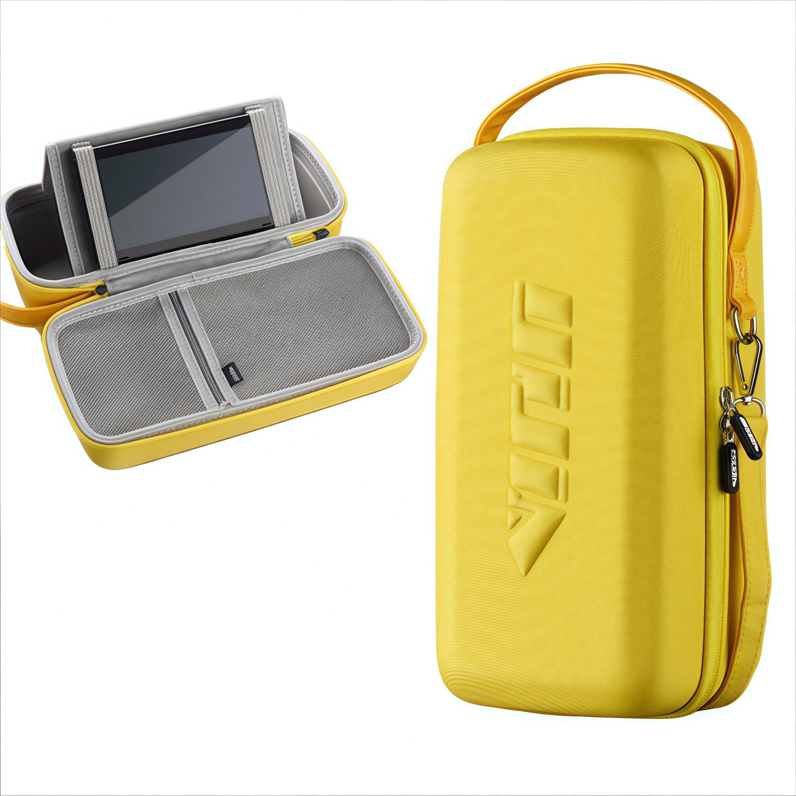 Estuche rígido protector y organizador compatible con Nintendo Switch OLED con sistema de almacenamiento 12 en 1, carcasa de EVA y tejido Oxford, diseño compacto