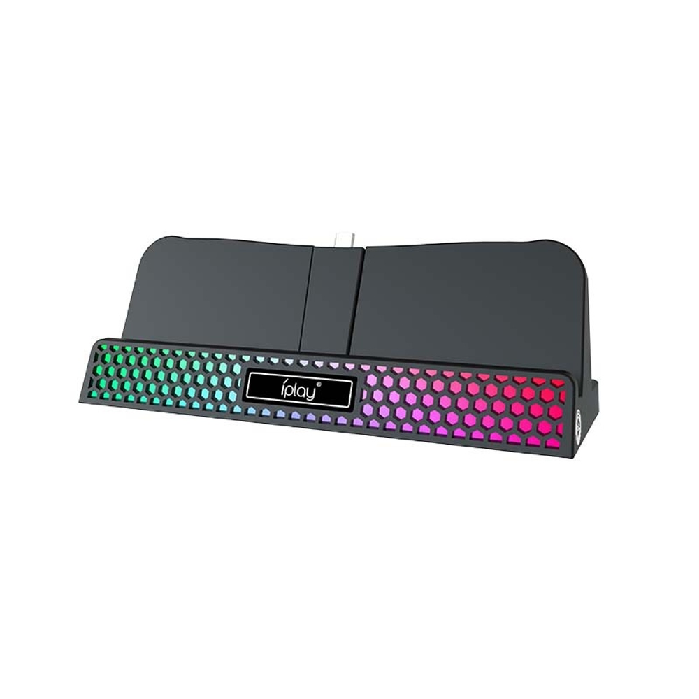 Base de carga compatible con PlayStation Portal con cable de carga tipo C, estación con luces RGB para accesorios de la consola de juegos PS5 Portal