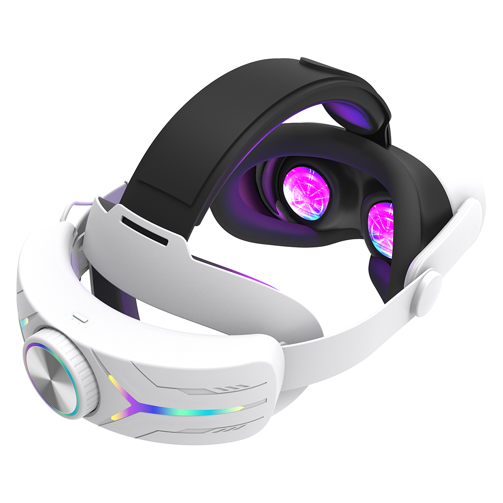 Compatible con las gafas de realidad virtual Meta Quest 3/3S: correa ajustable RGB con batería de 12 000 mAh para un tiempo de juego prolongado