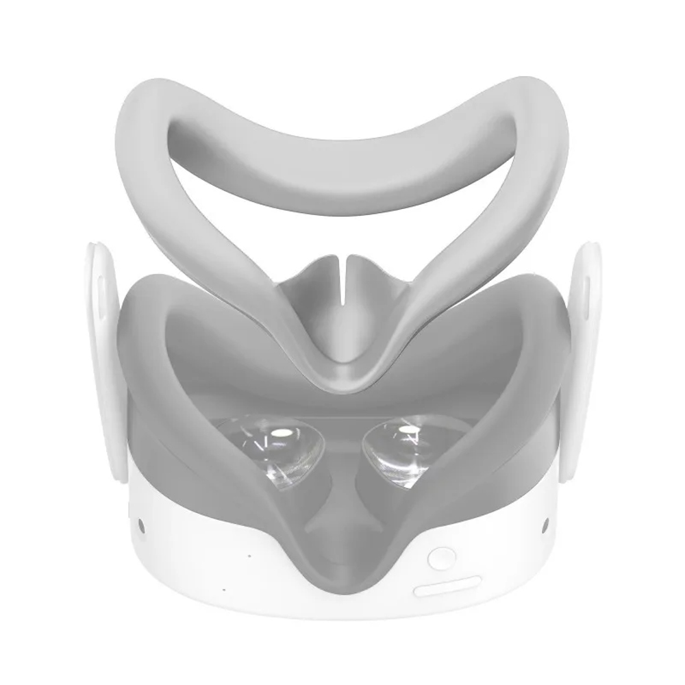 thumbnail image 1 of Cubierta facial de silicona para realidad virtual compatible con Meta Quest 3S: accesorios de máscara facial de repuesto resistentes a las fugas de luz y al sudor, 1 of 7