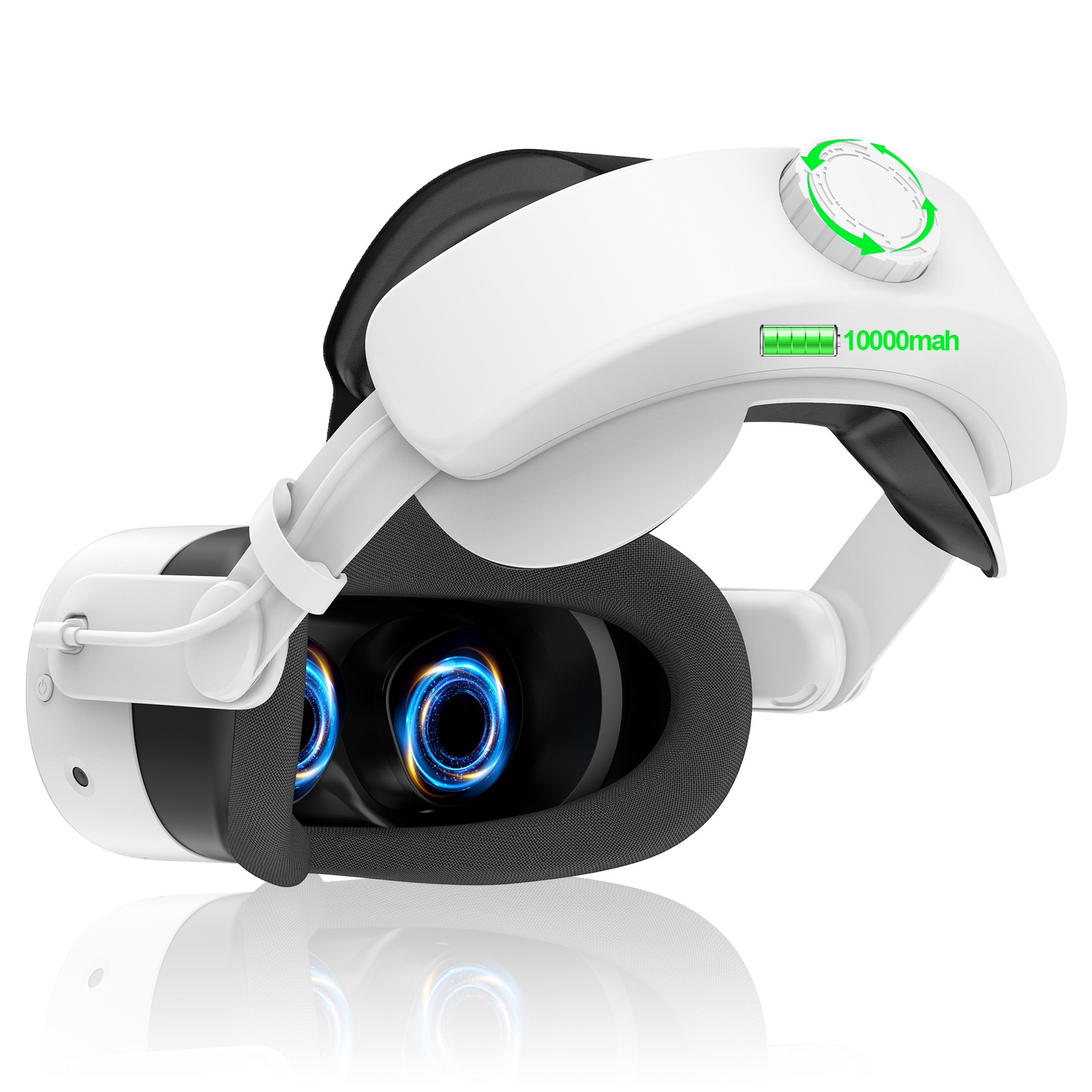 Compatible with Meta Quest 3S Adjustable Head Strap Built-in 12,000mAh Battery - Picture 7 of 7