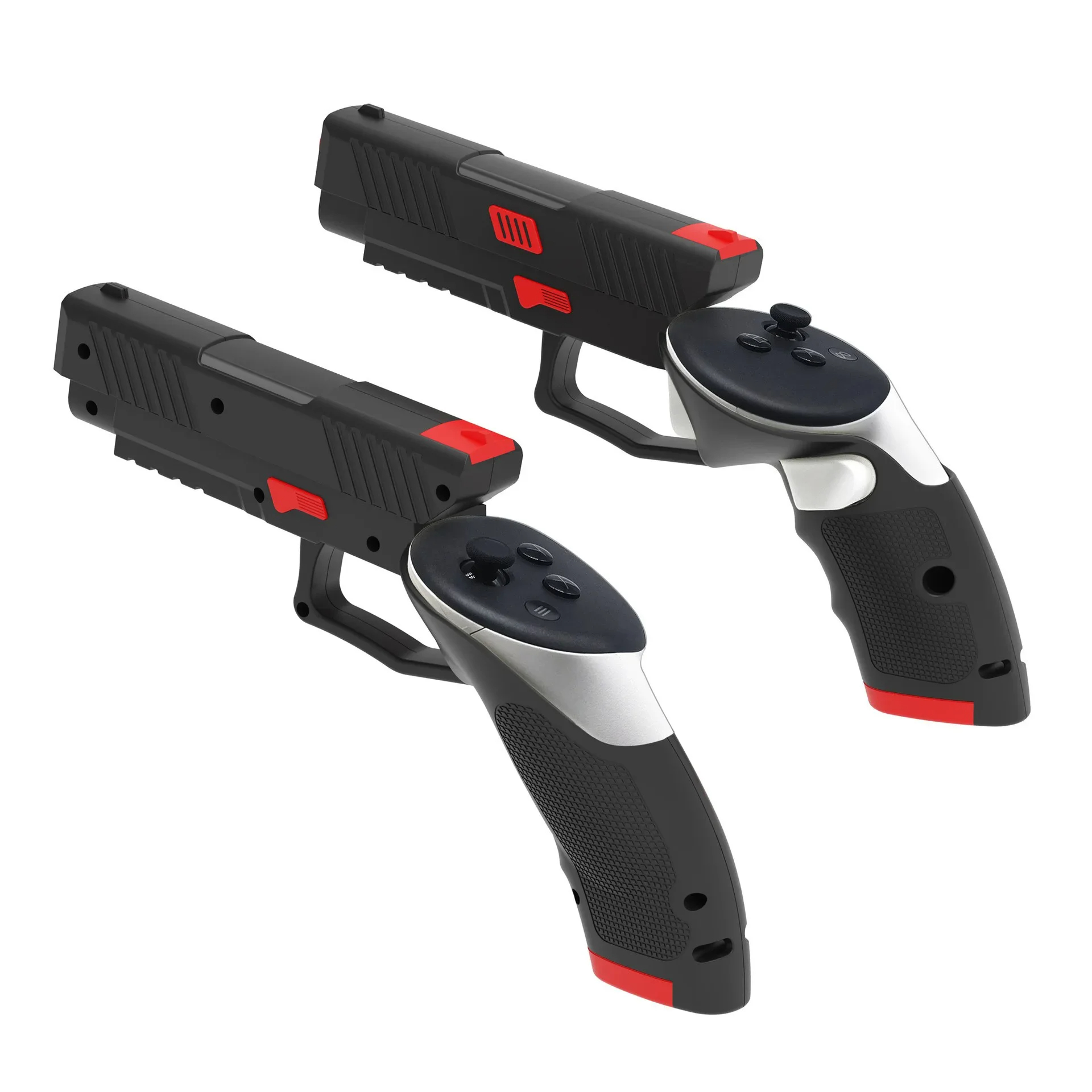 thumbnail image 1 of Adecuado para Meta Quest 3, experiencia virtual mejorada con pistola doble para accesorios Quest 3S, gafas VR, funda para pistola, 1 of 7
