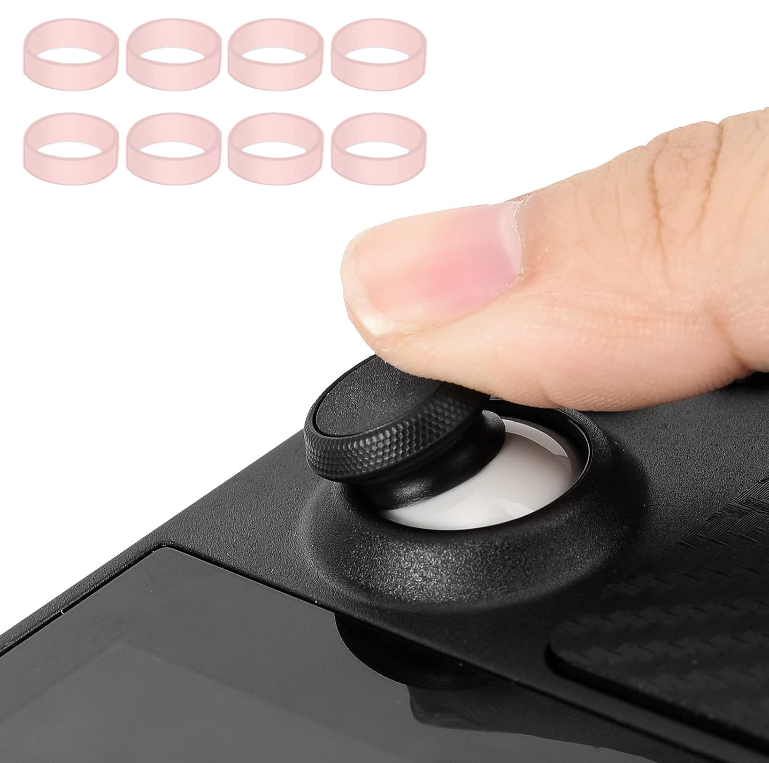 thumbnail image 1 of Anillo protector de goma para joystick compatible con ASUS ROG Ally/Steam Deck/PS5/PS4/Nintendo Switch Pro Controller: accesorios duraderos para proteger el agarre, 1 of 6