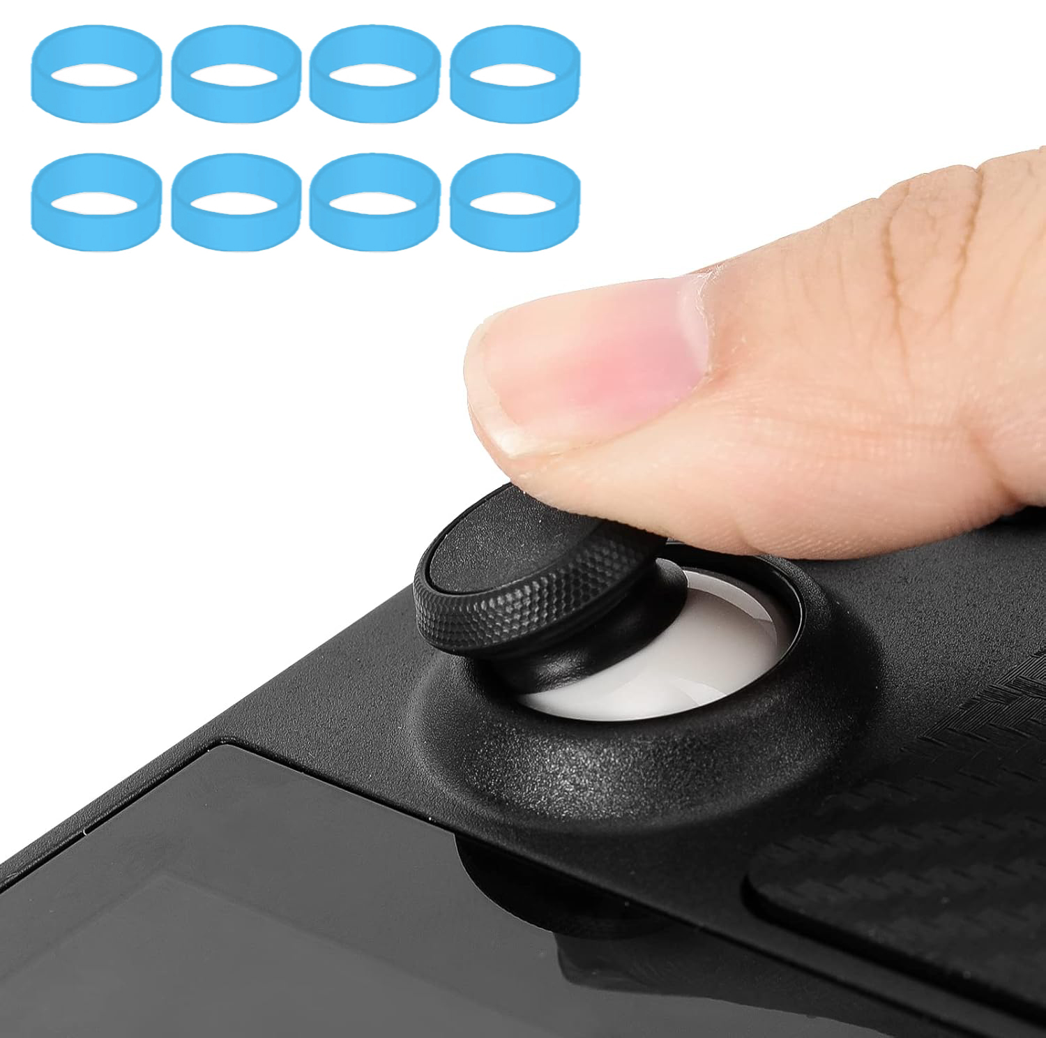 thumbnail image 1 of Anillo protector de goma para joystick compatible con ASUS ROG Ally/Steam Deck/PS5/PS4/Nintendo Switch Pro Controller: accesorios duraderos para proteger el agarre, 1 of 6