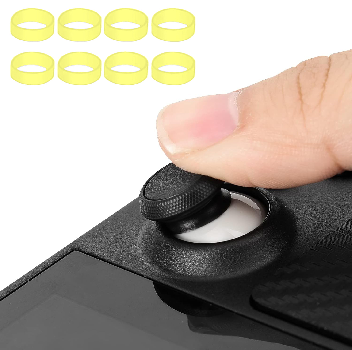 thumbnail image 1 of Anillo protector de goma para joystick compatible con ASUS ROG Ally/Steam Deck/PS5/PS4/Nintendo Switch Pro Controller: accesorios duraderos para proteger el agarre, 1 of 6