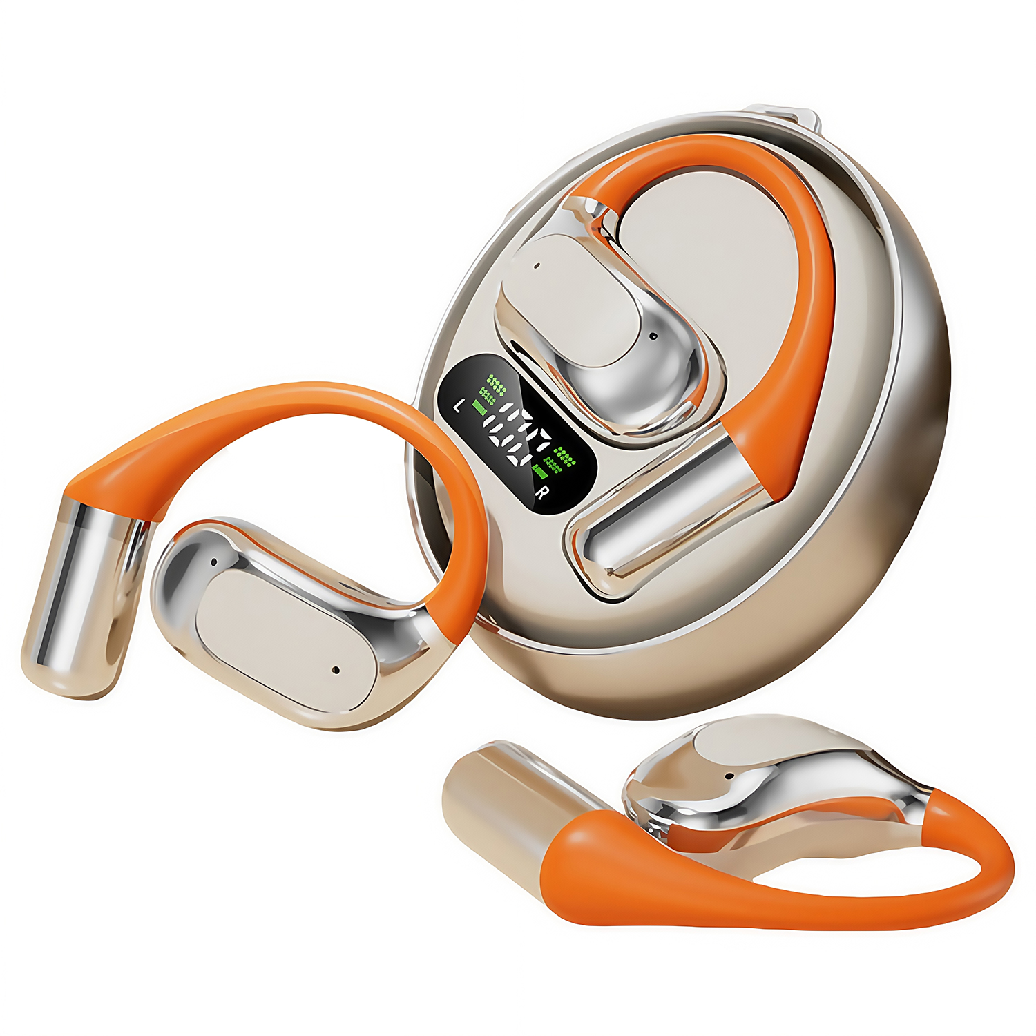 thumbnail image 1 of Auriculares con traducción por IA, traductor en tiempo real de 144 idiomas, auriculares inalámbricos Bluetooth 3 en 1 para iOS y Android, traducción simultánea, 1 of 8