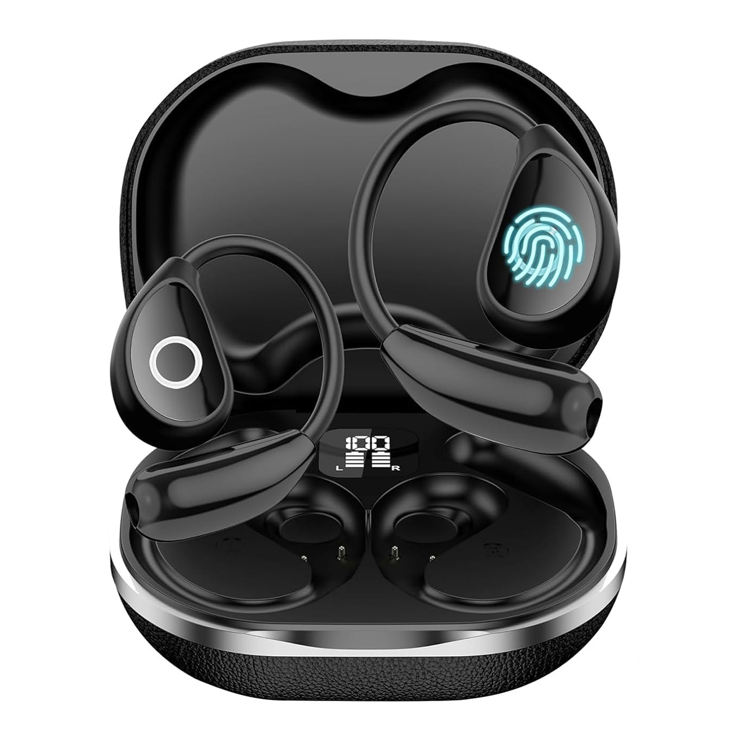 thumbnail image 1 of Auriculares inalámbricos con traducción por IA y traductor bidireccional en tiempo real con 144 idiomas para viajes y reuniones de negocios, 1 of 7