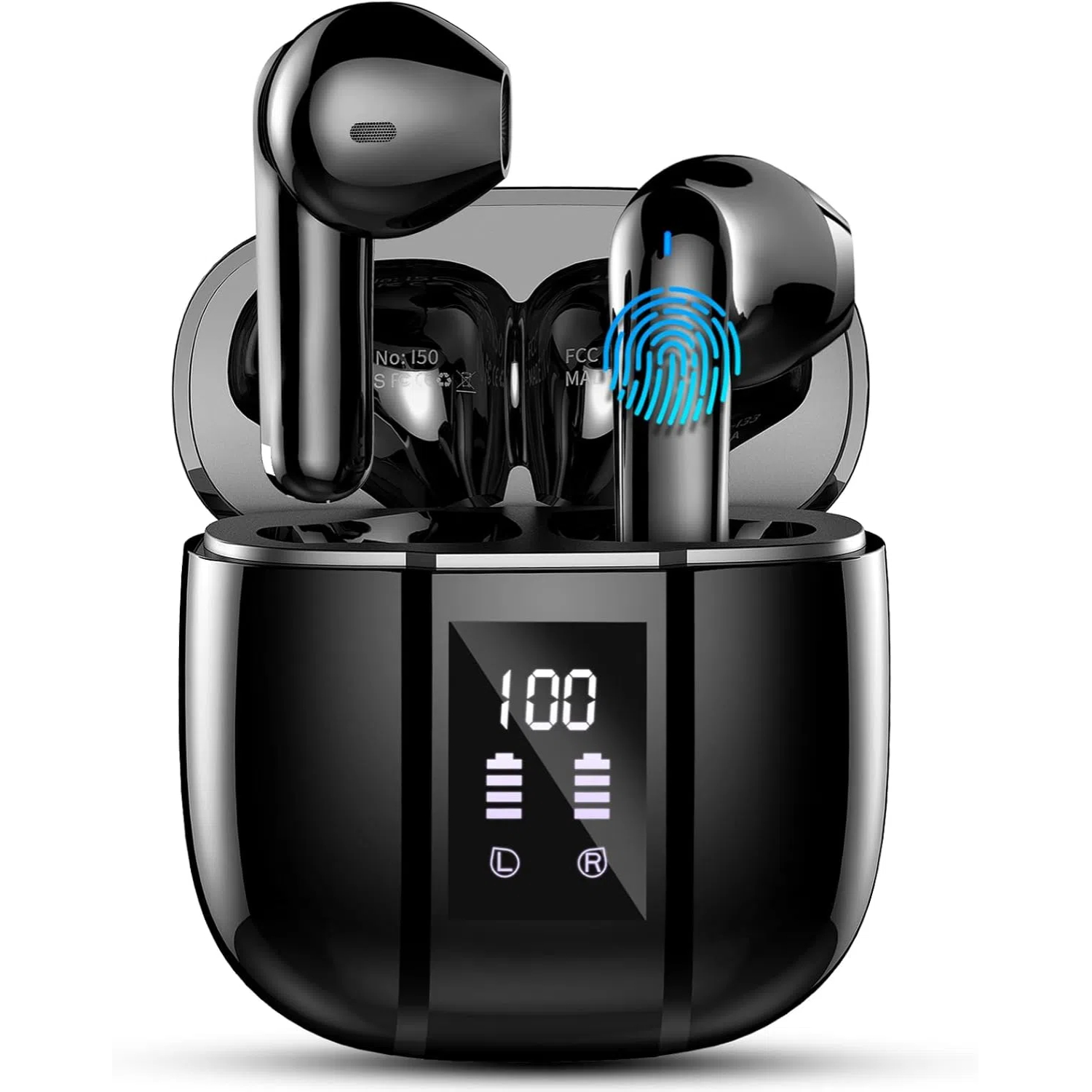 Auriculares inalámbricos Bluetooth 5.3 Sonido estéreo 4 micrófonos ENC IP7 resistentes al agua Carga rápida USB-C Mini intraauriculares para dispositivos Android e iOS