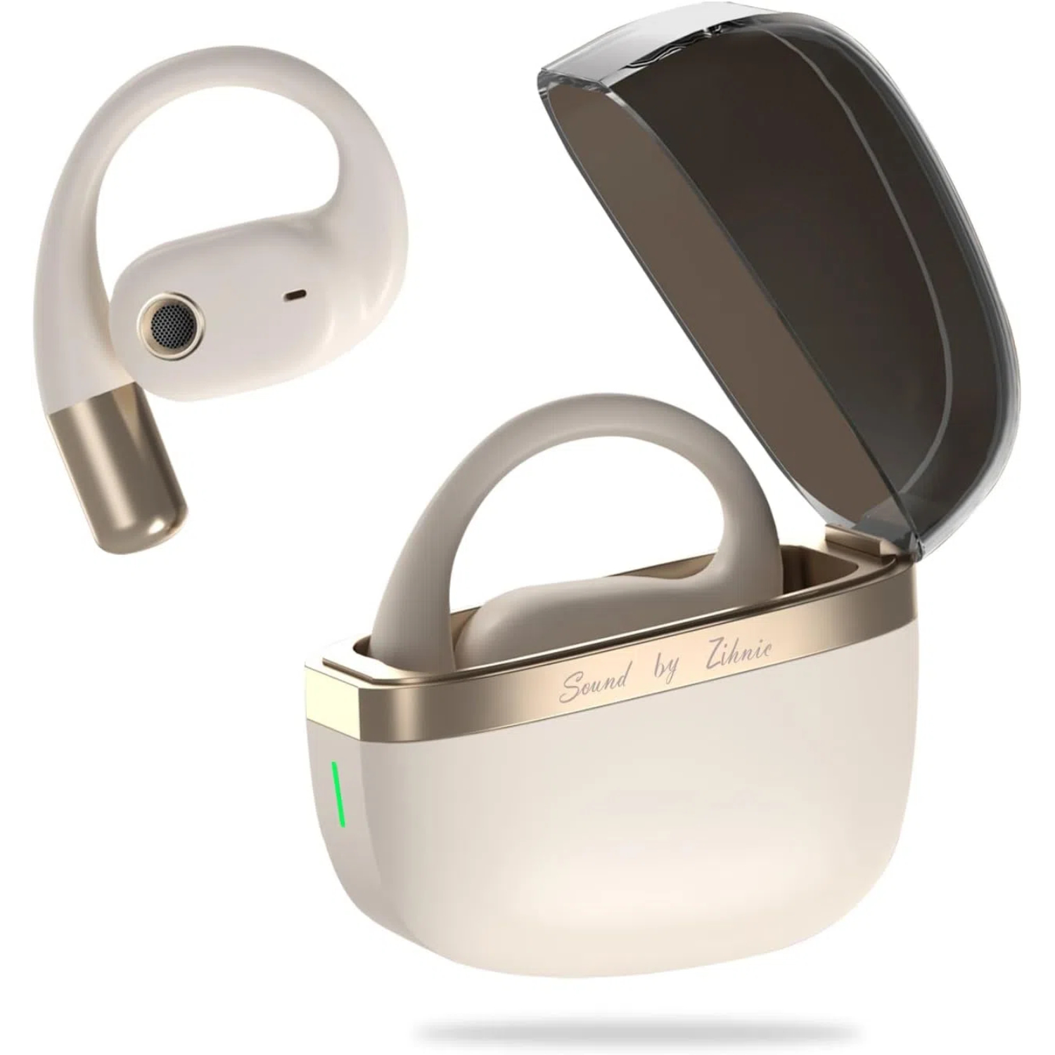 thumbnail image 1 of Auriculares inalámbricos abiertos Bluetooth con ganchos para las orejas XP5 Resistentes al sudor Carga rápida 35 horas de reproducción para cualquier teléfono, 1 of 6